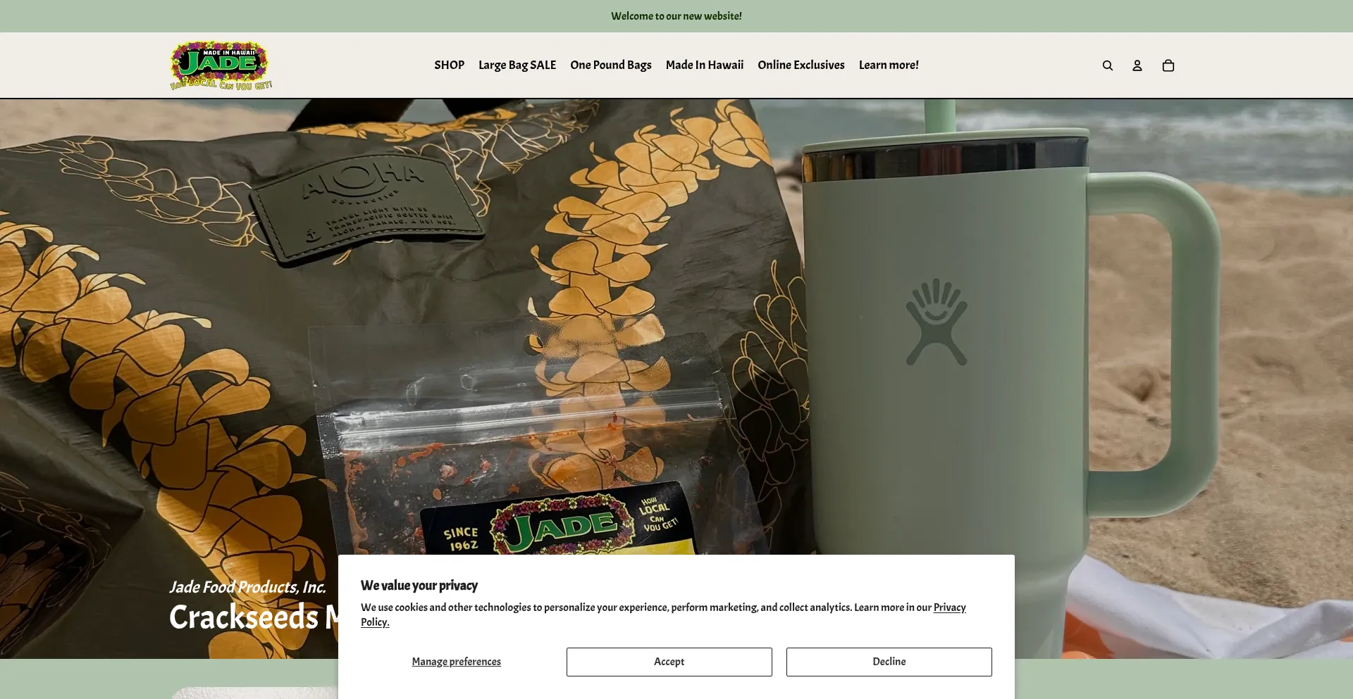 Jadefood.com Screenshot