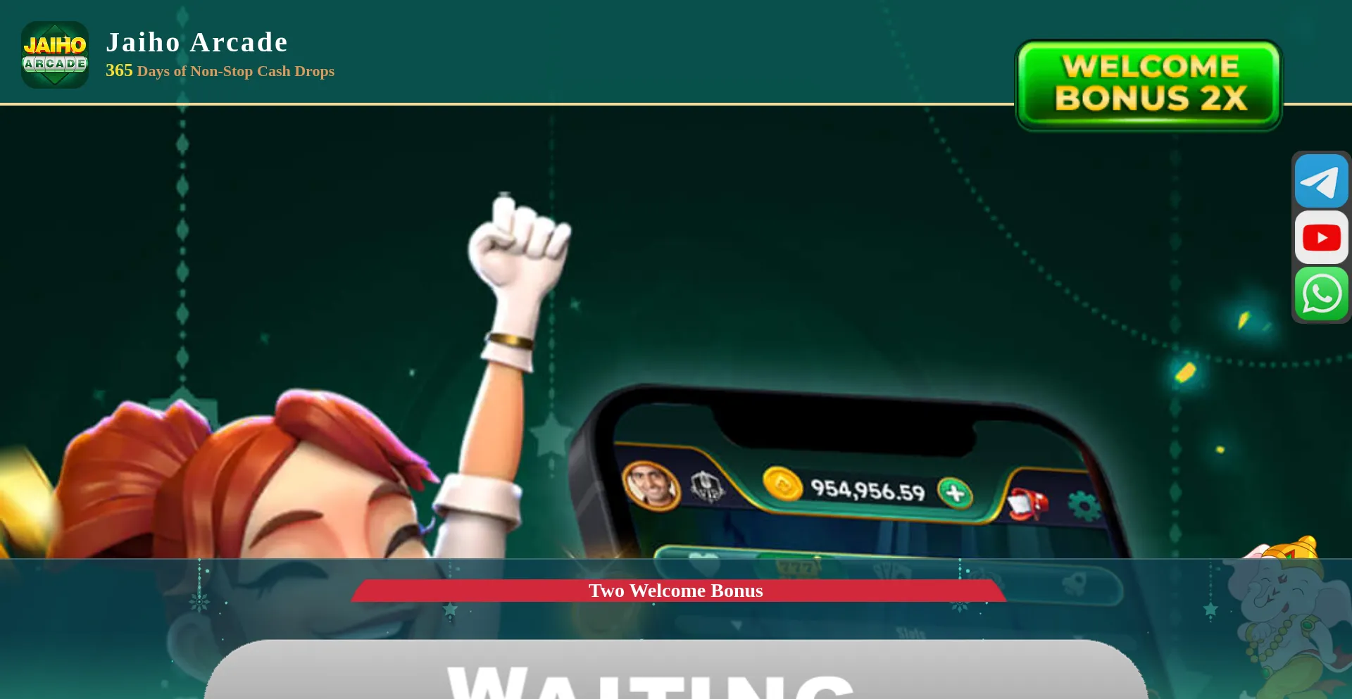 Website screenshot of Jaihoarcade32.com