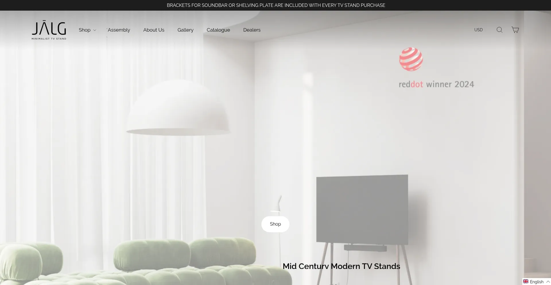 Website screenshot of Jalg.me