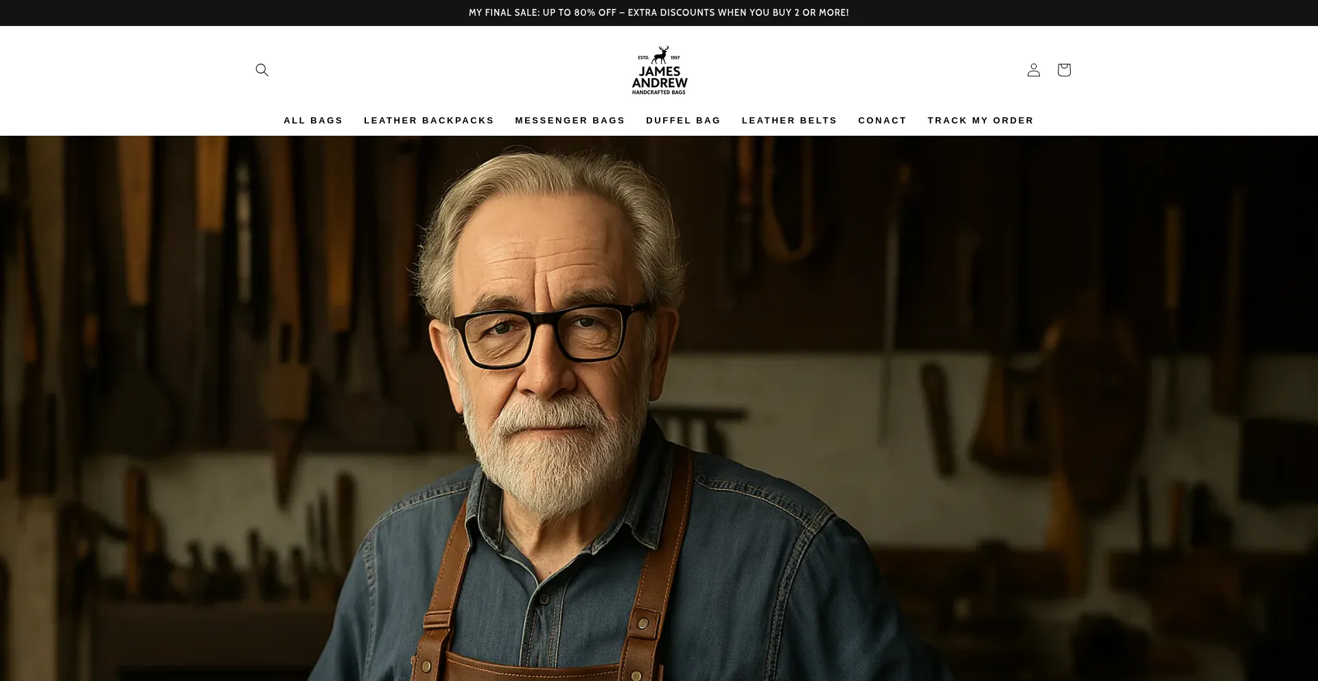 Website screenshot of James-andrew.com