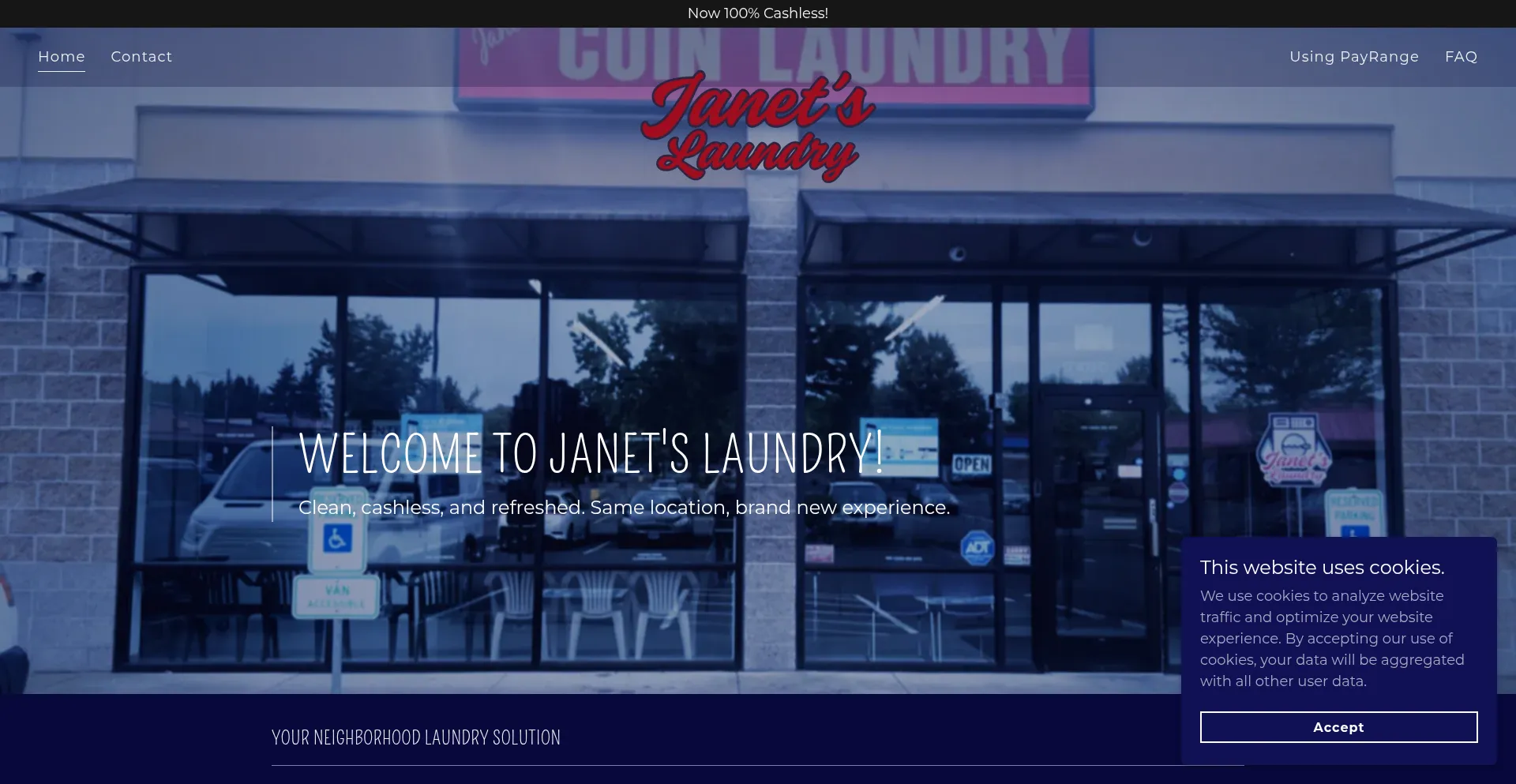 Janetslaundry.com Screenshot