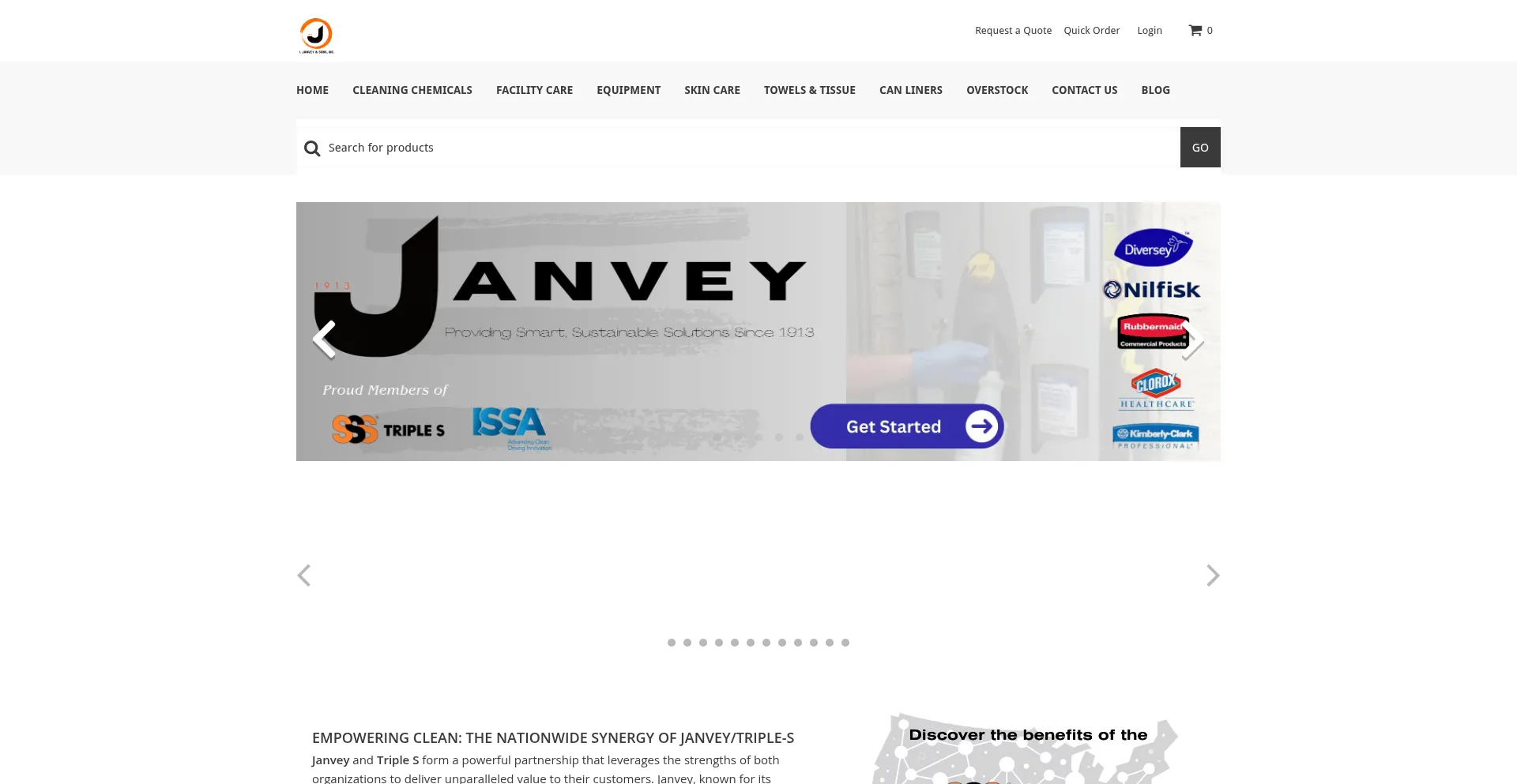 Website screenshot of Janvey.com