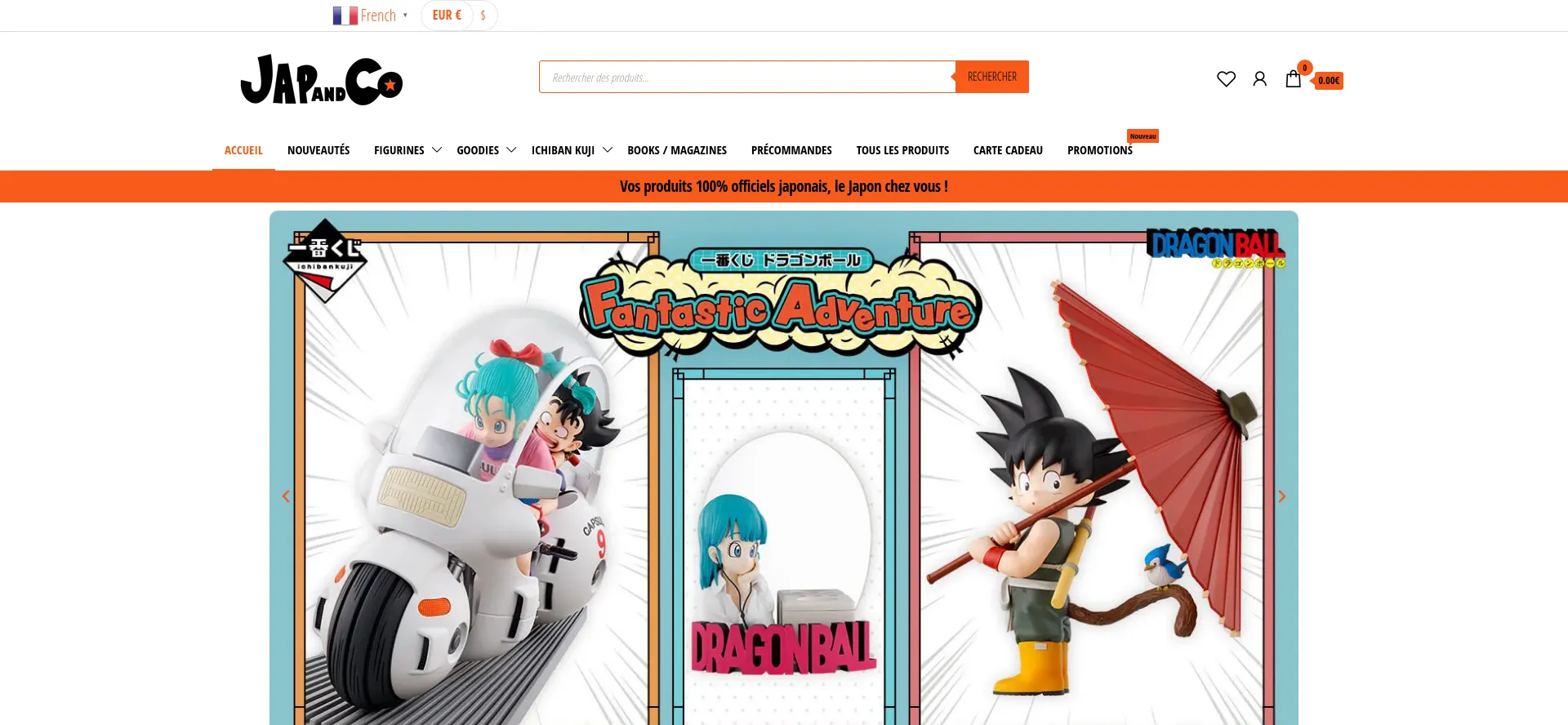 Website screenshot of Japandco.net