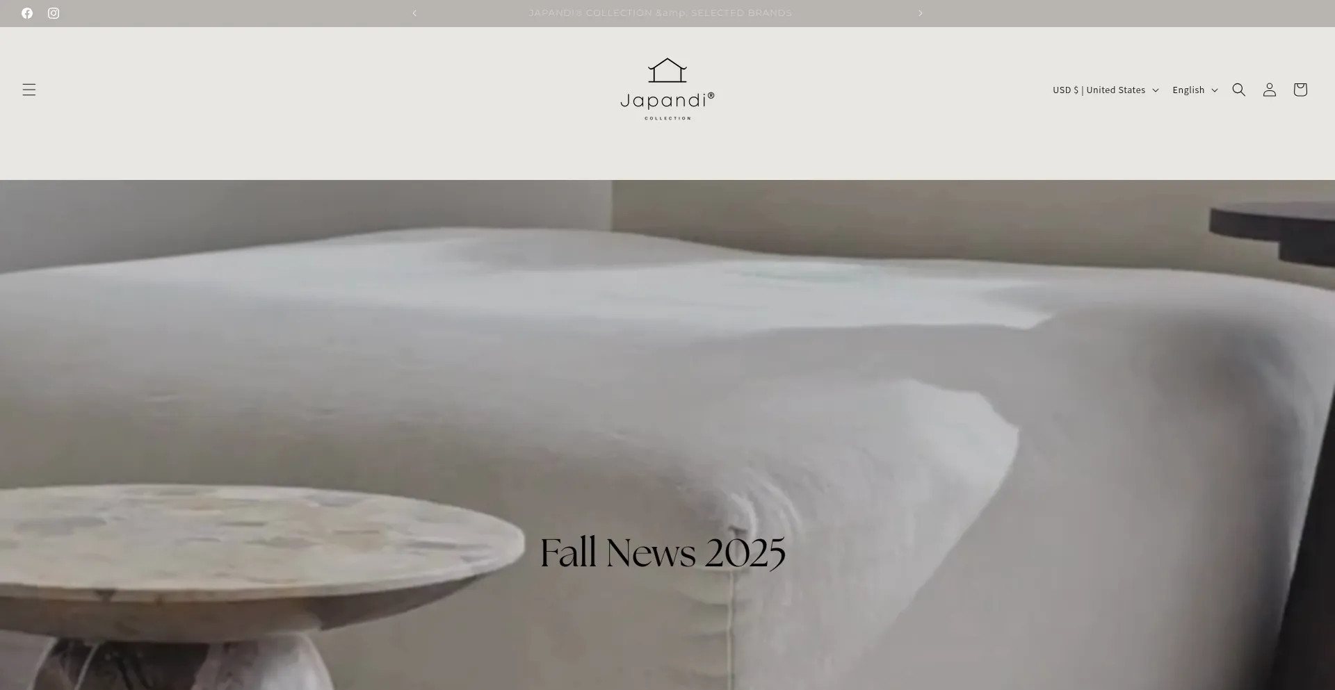 Website screenshot of Japandicollection.com