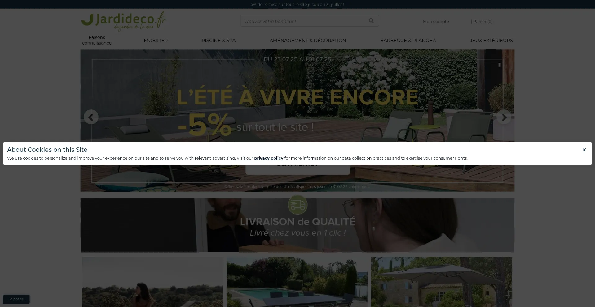 Website screenshot of Jardideco.fr