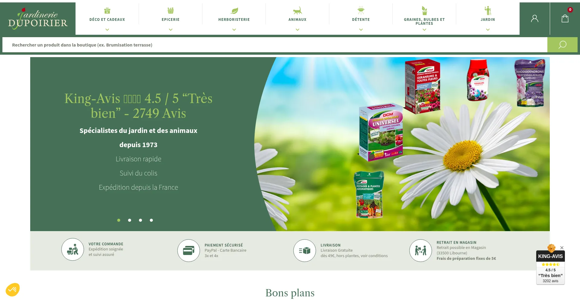 Jardineries-dupoirier.com Screenshot