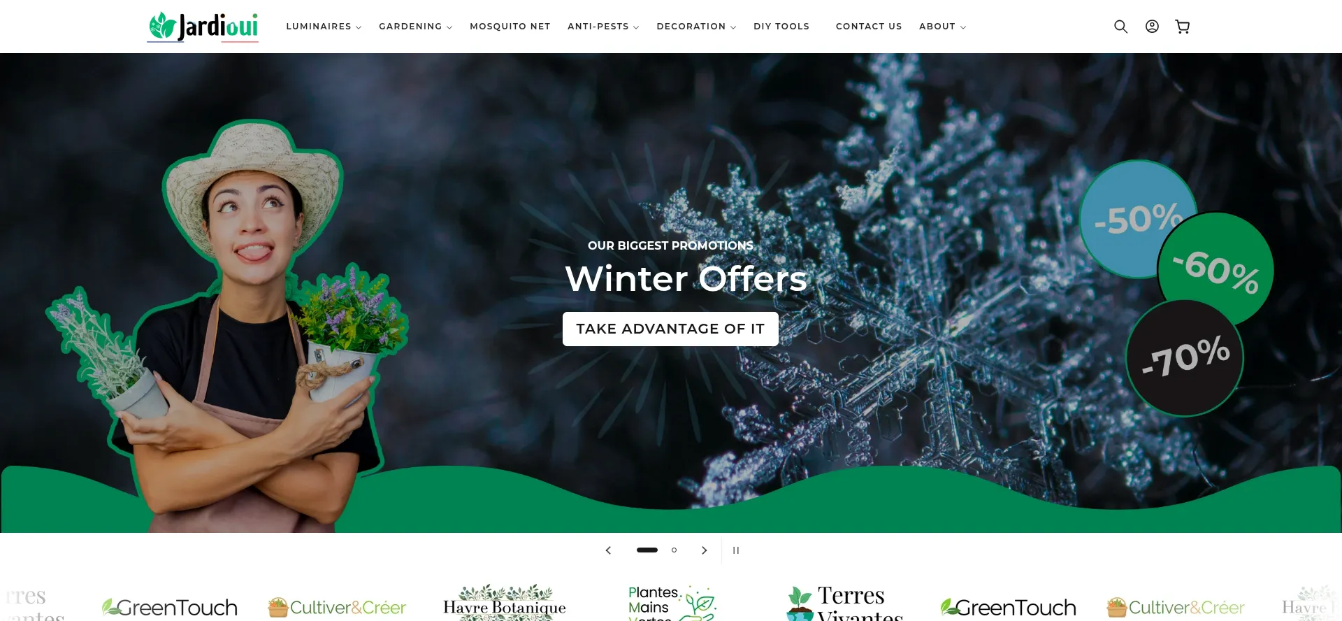Website screenshot of Jardioui.com