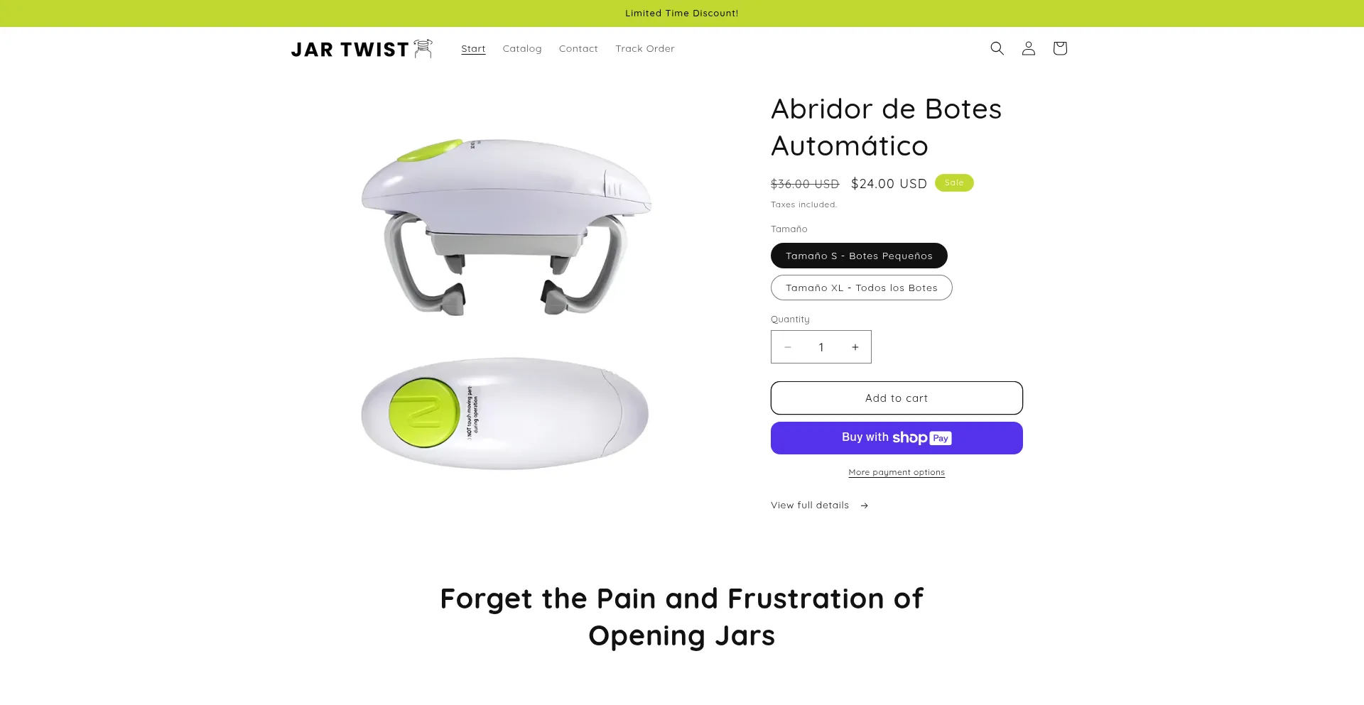 Website screenshot of Jartwist.com