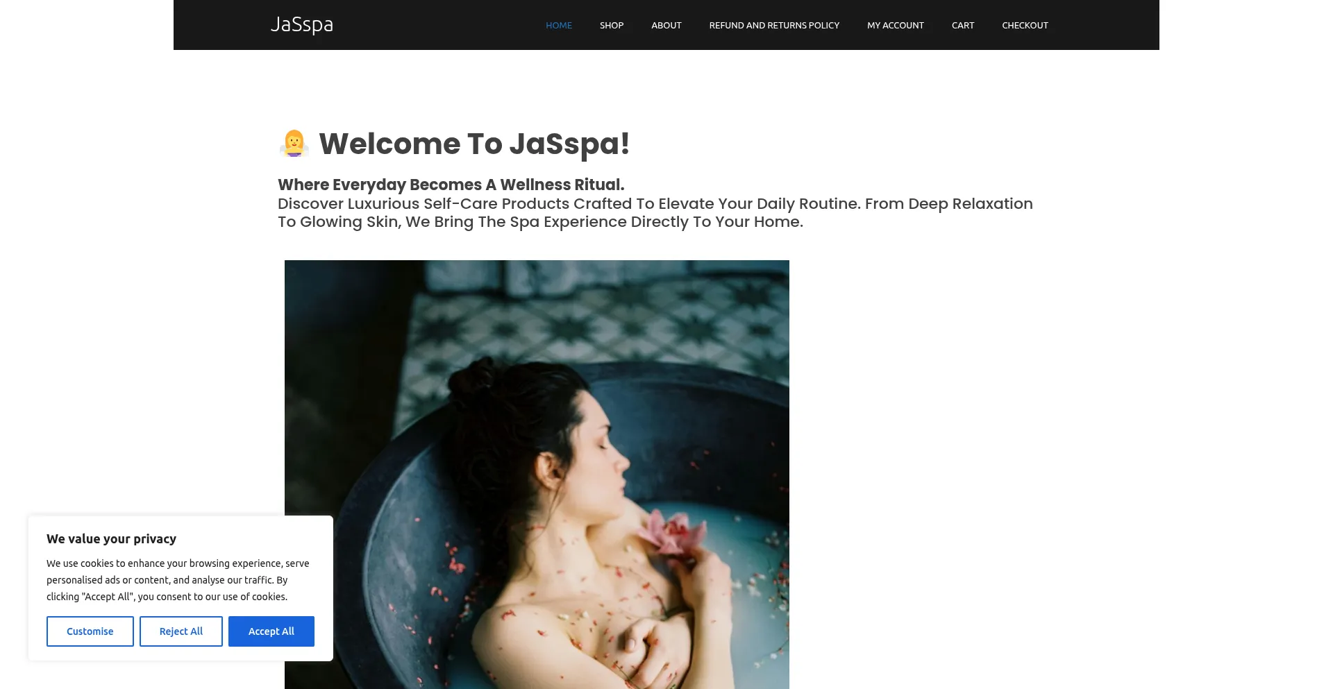 Website screenshot of Jasspa.site