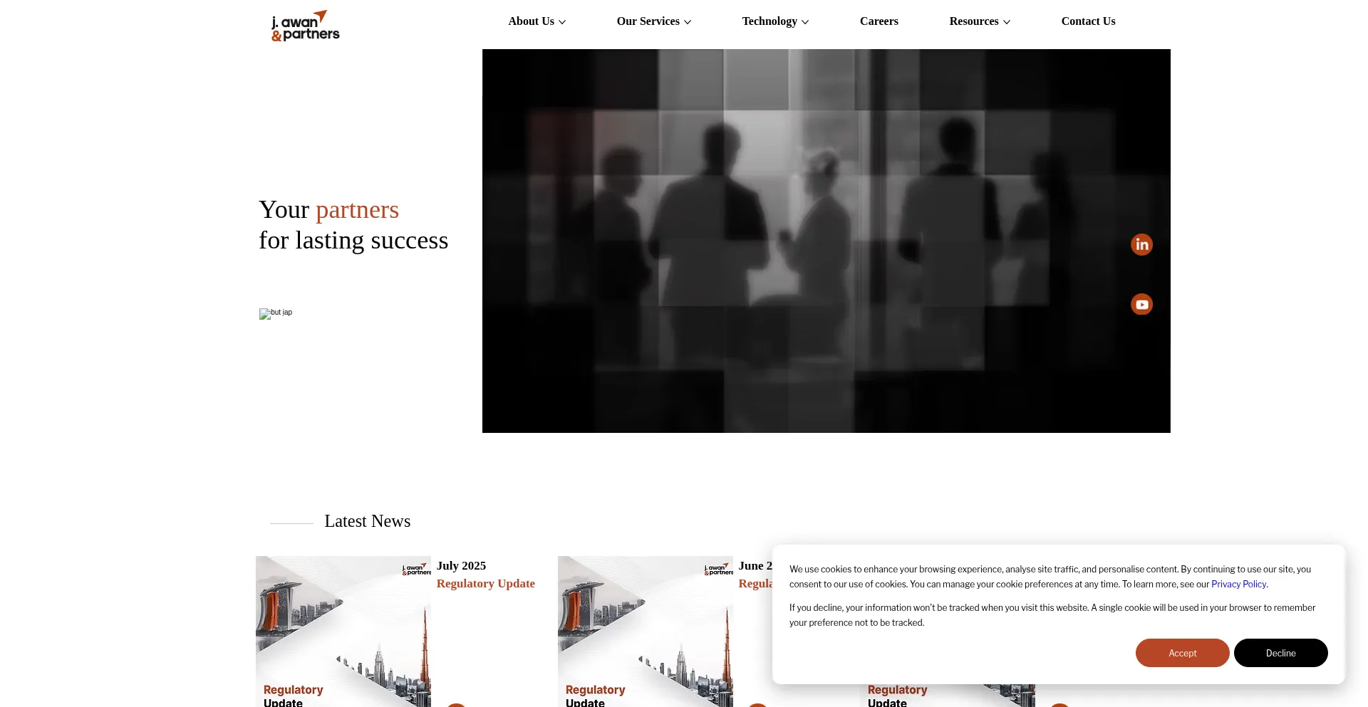 Website screenshot of Jawanpartners.com