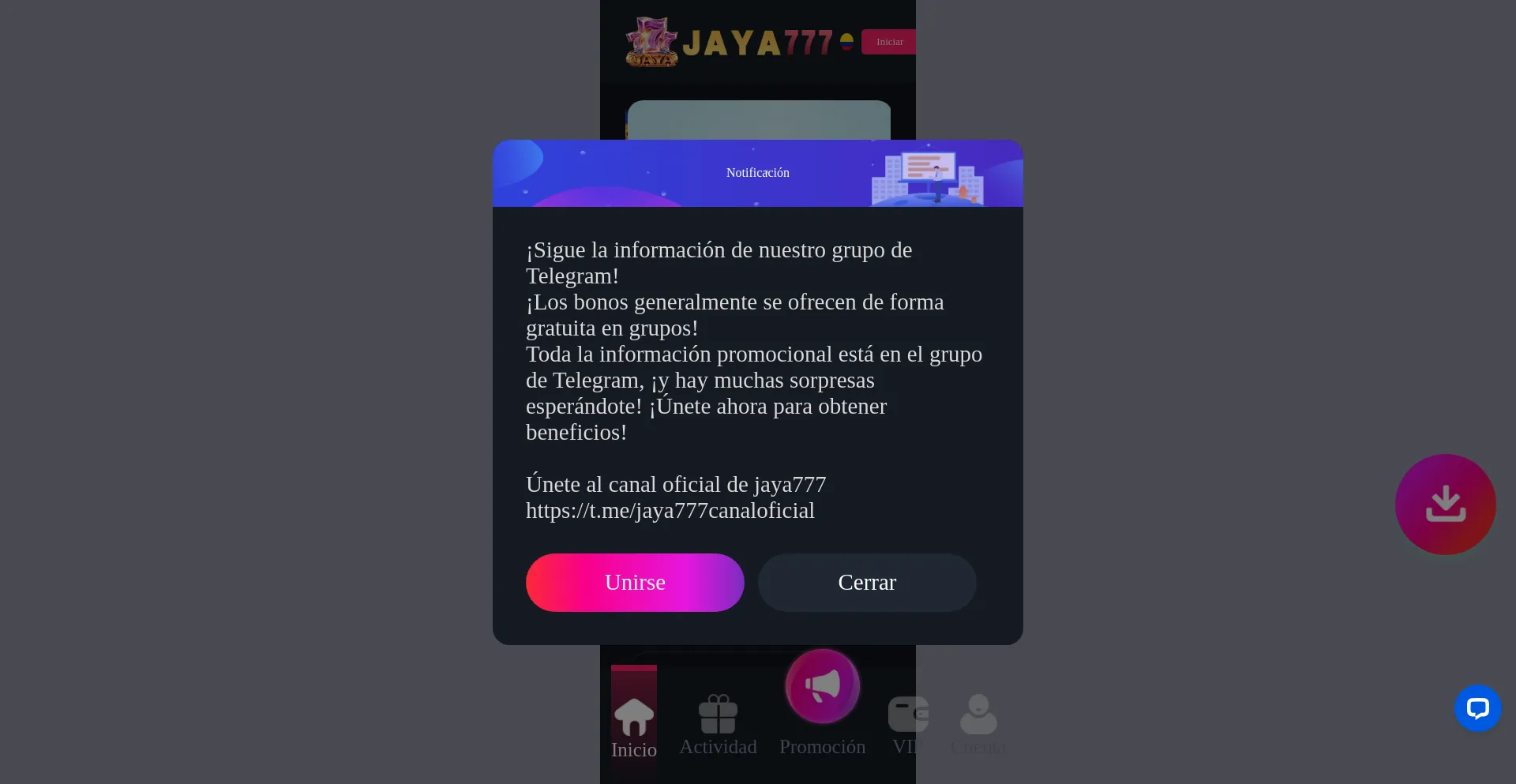 Website screenshot of Jaya777.uno