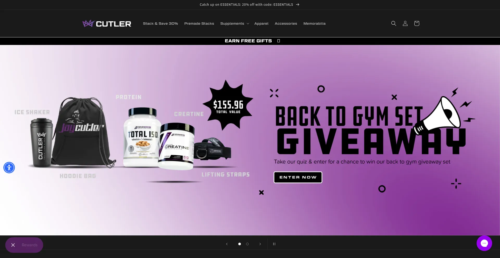 Website screenshot of Jaycutler.com