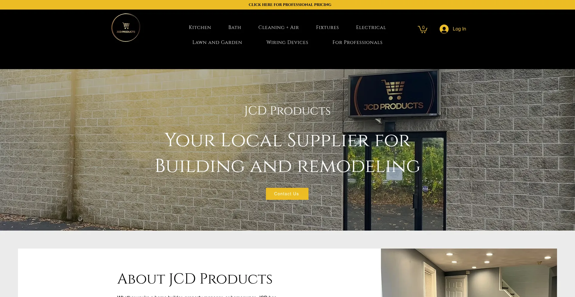 Website screenshot of Jcdproductsllc.com