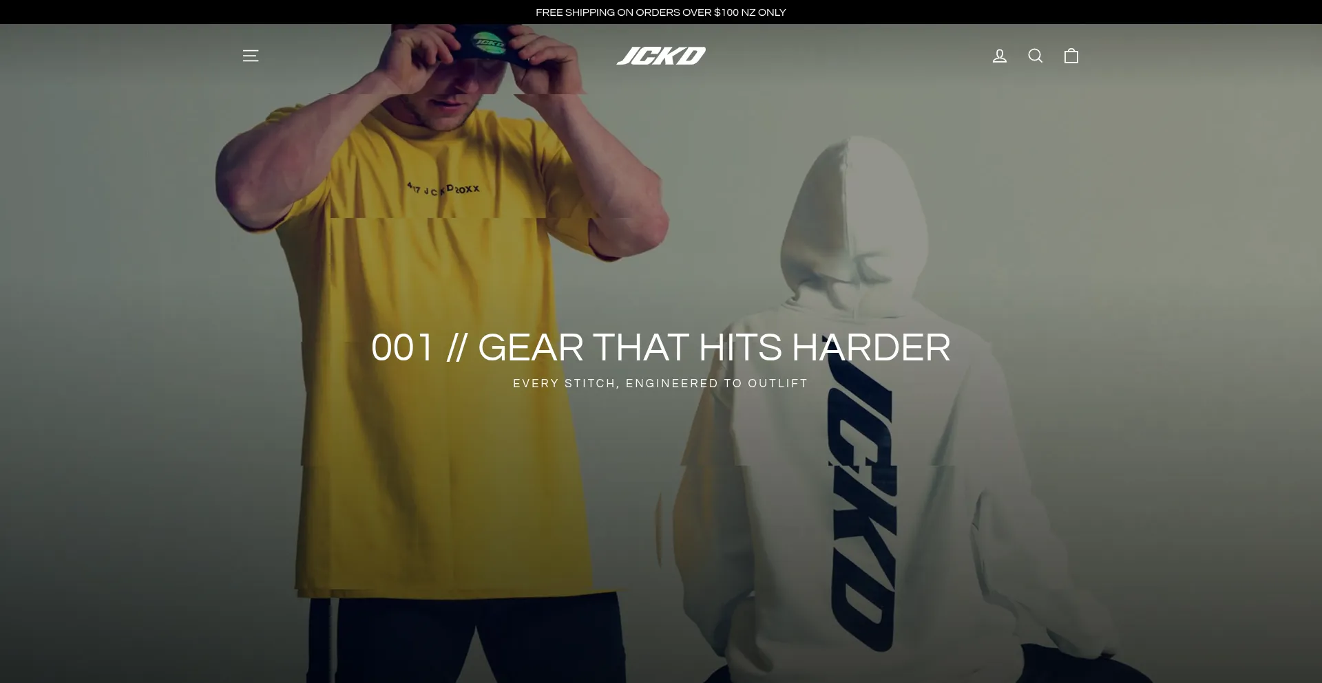 Website screenshot of Jckd.shop