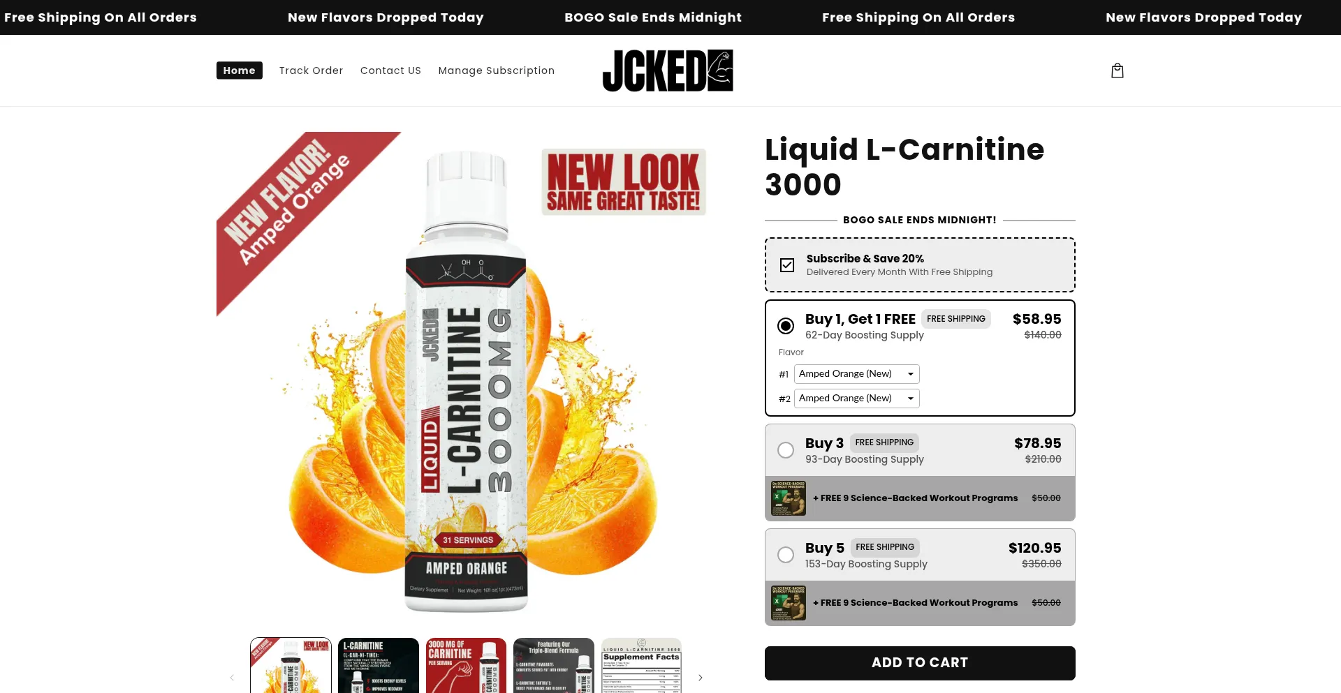 Website screenshot of Jcked.com