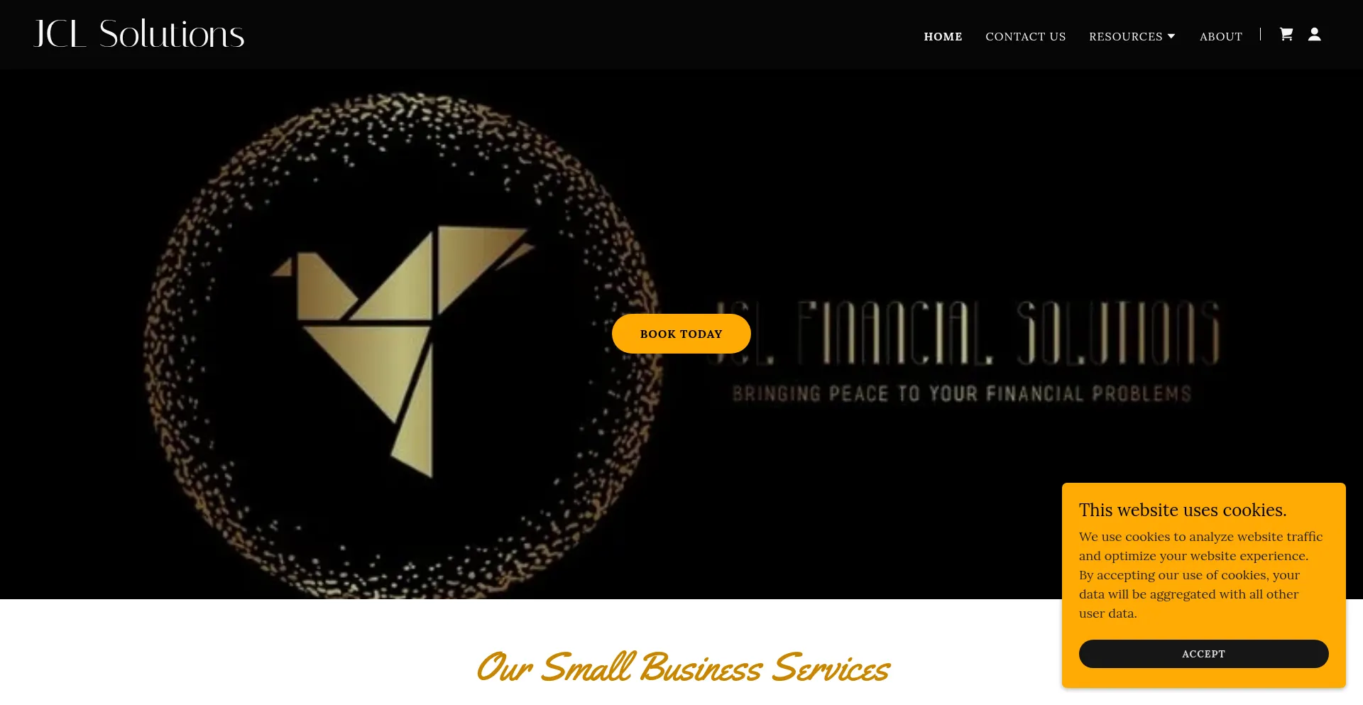 Website screenshot of Jclsolutions.us