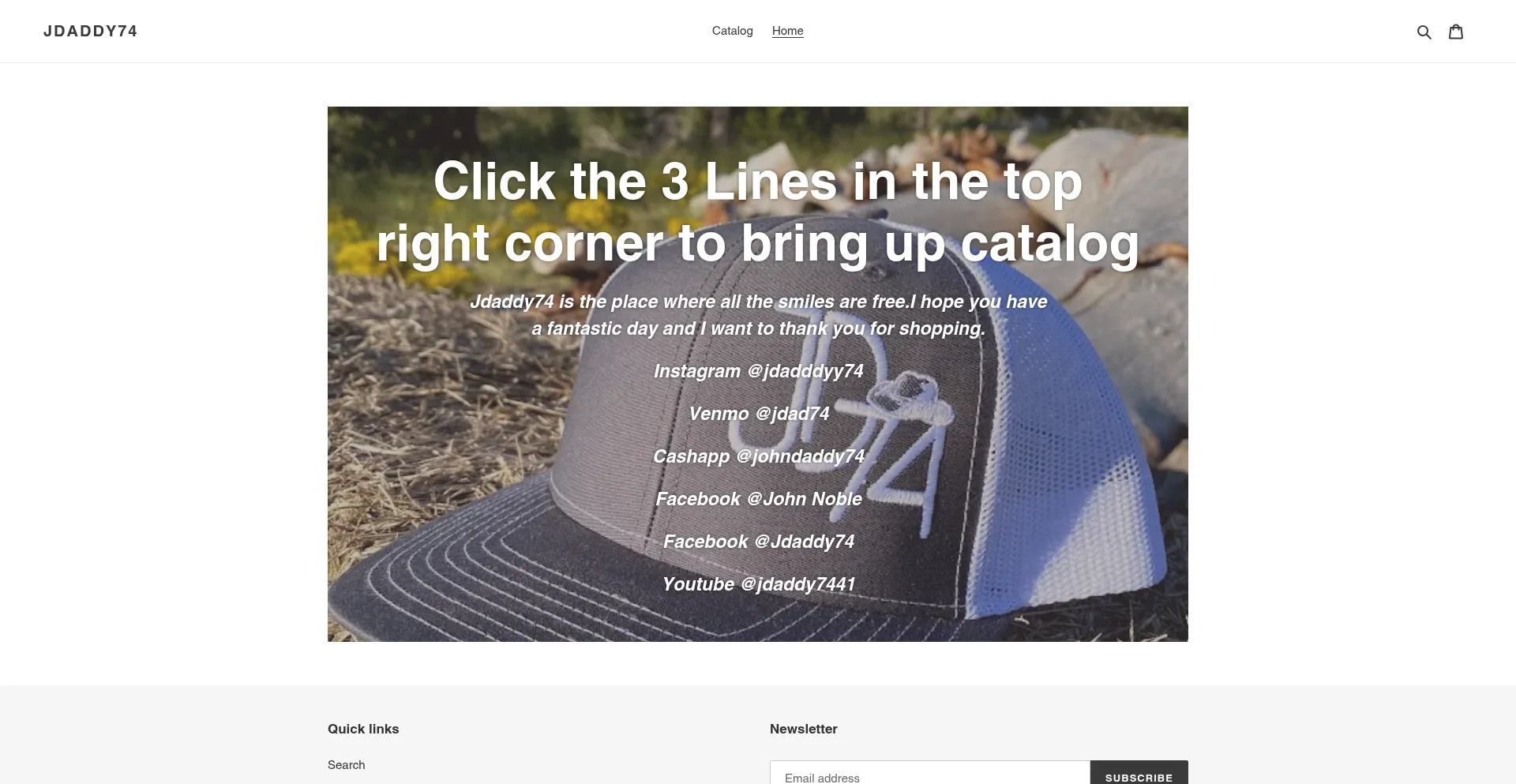 Website screenshot of Jdaddy74.com