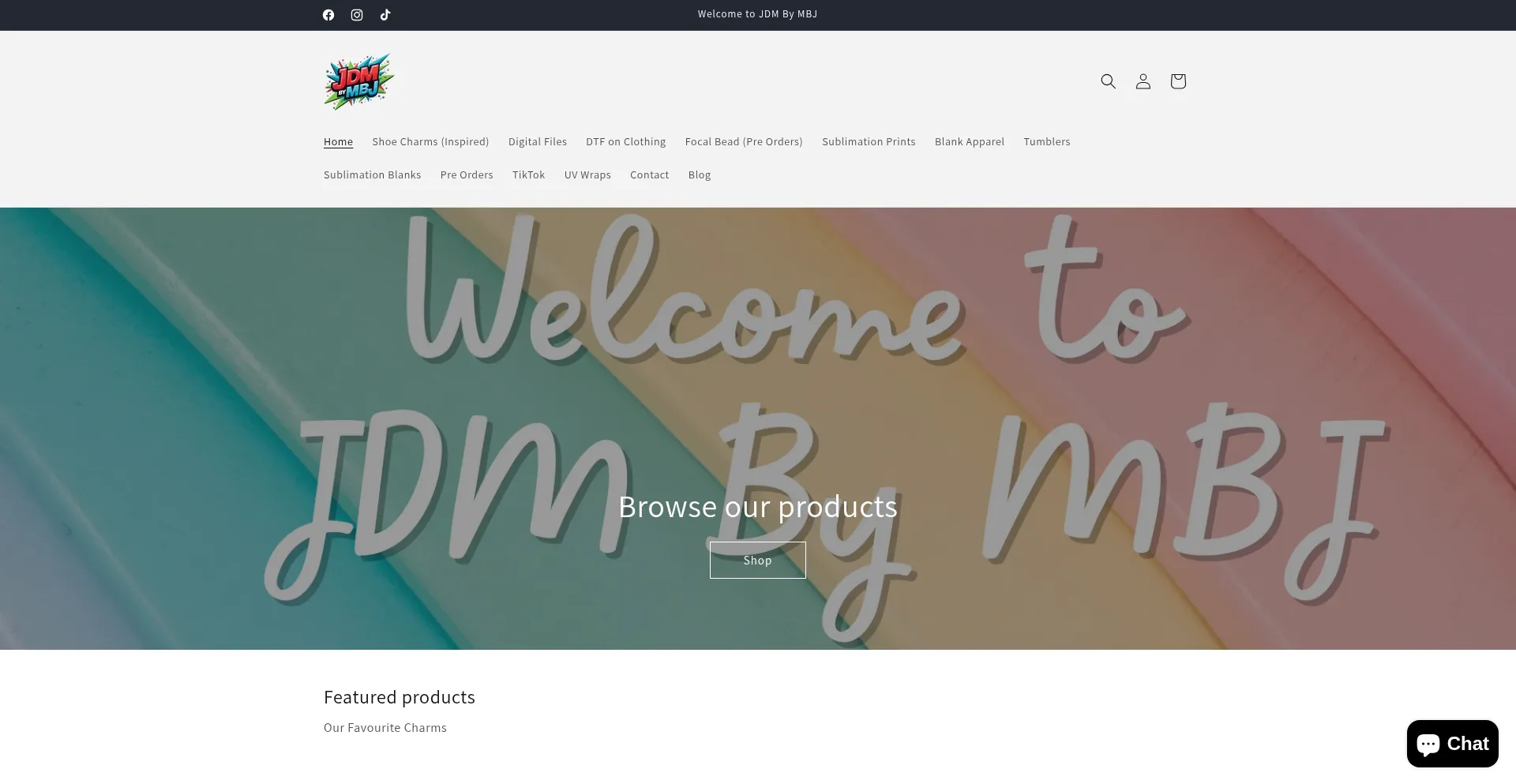 Website screenshot of Jdmbymbj.com.au