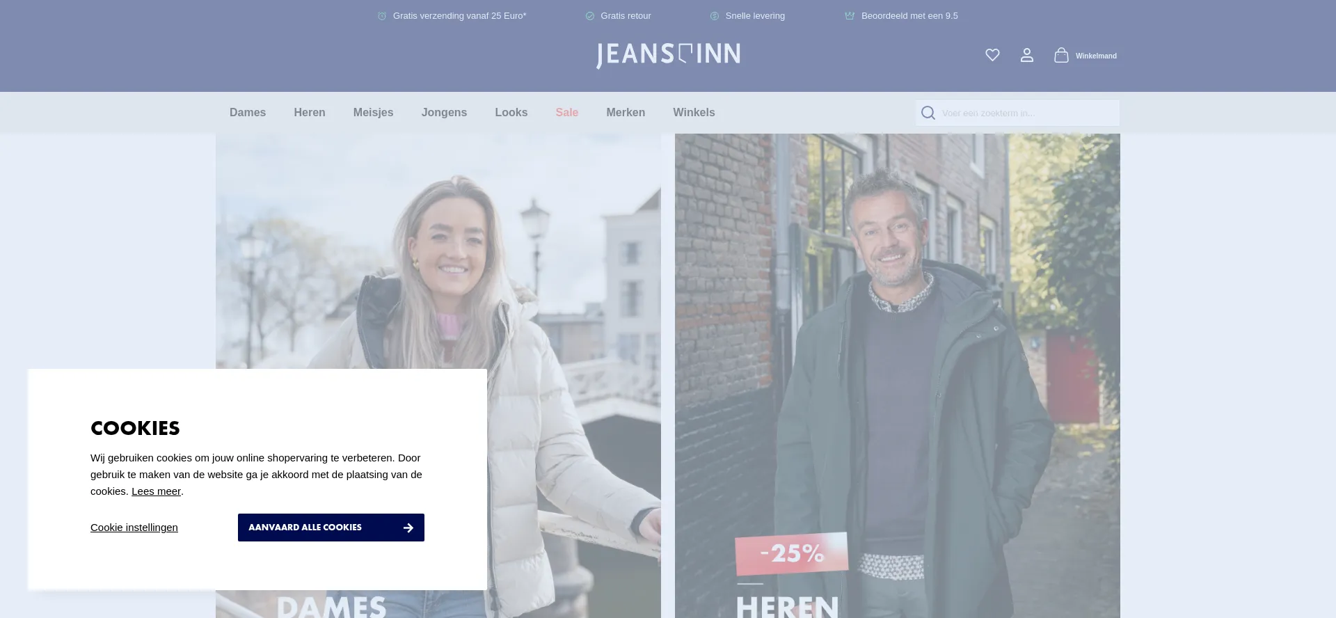 Website screenshot of Jeansinn.nl