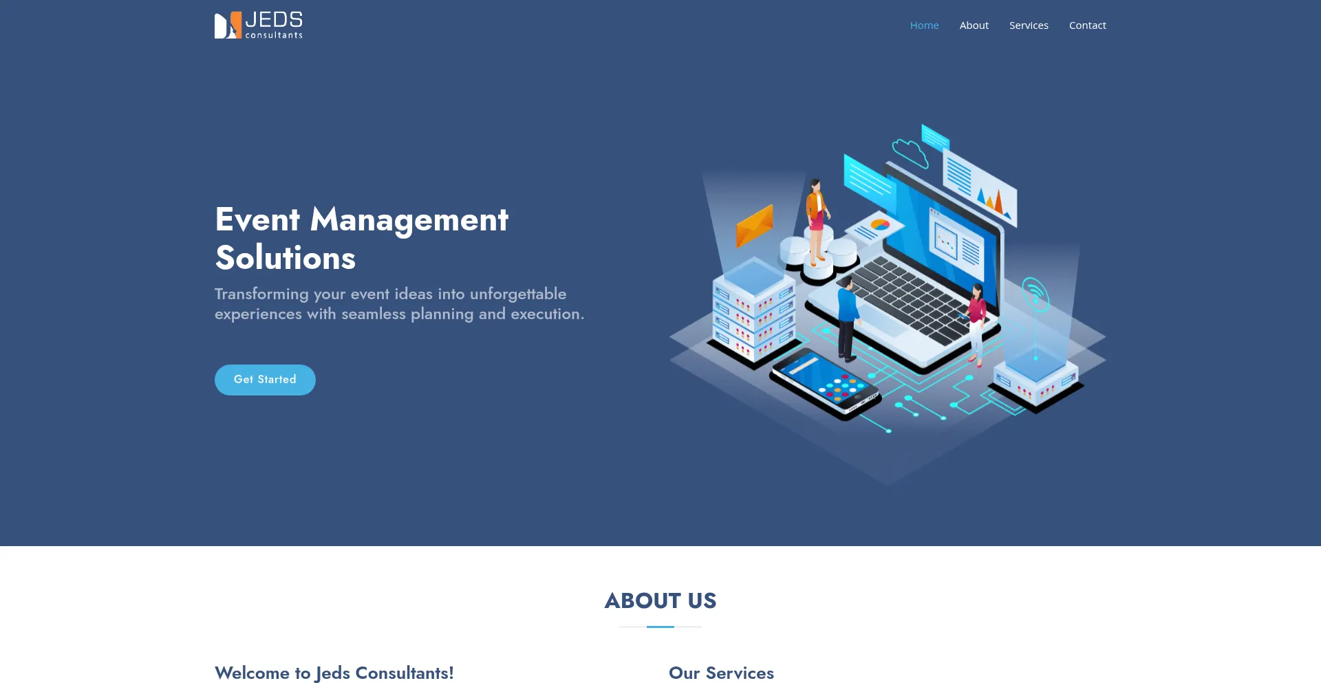 Website screenshot of Jedsconsultants.com