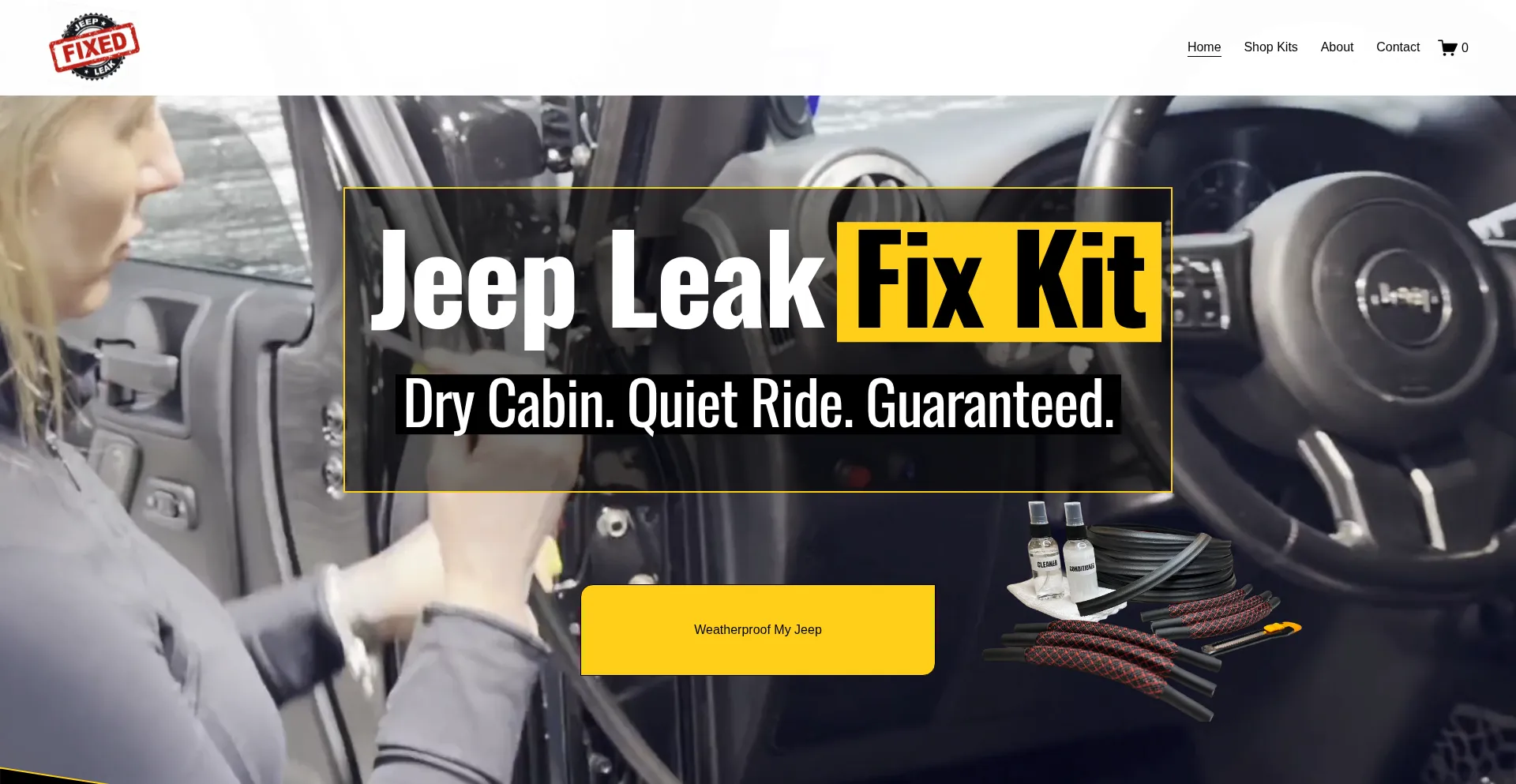 Website screenshot of Jeepleakfixed.com