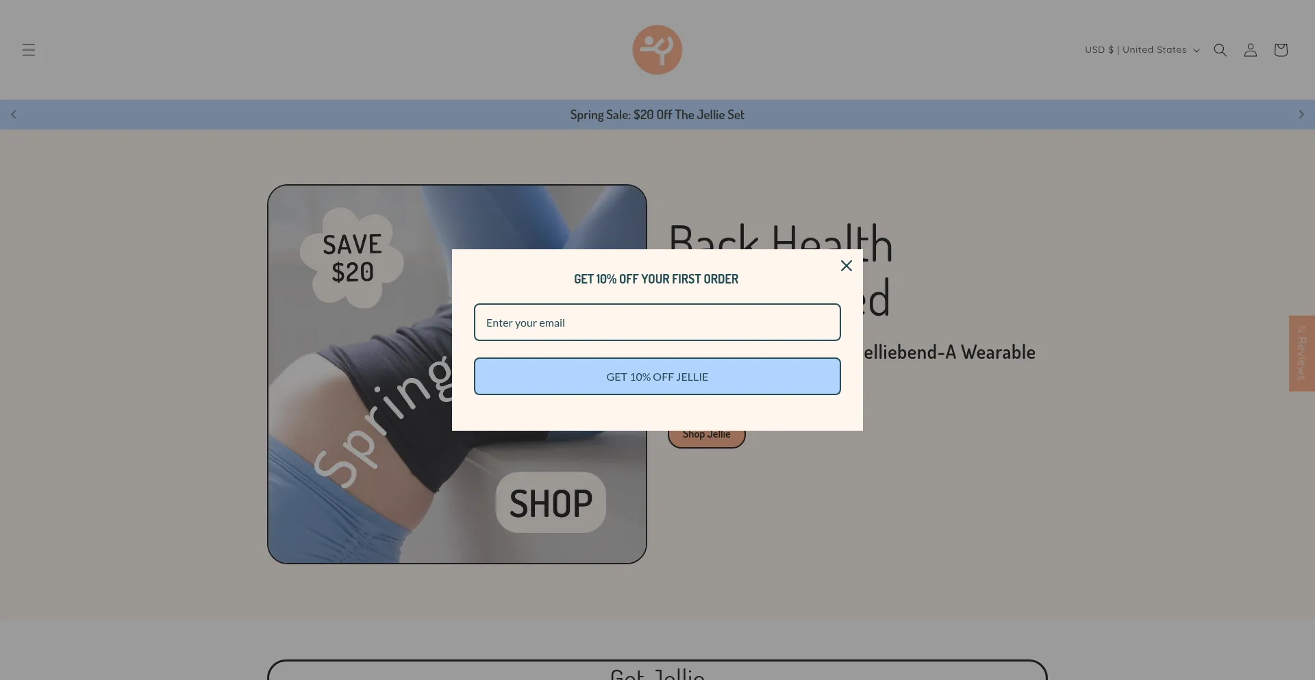 Website screenshot of Jelliebend.com