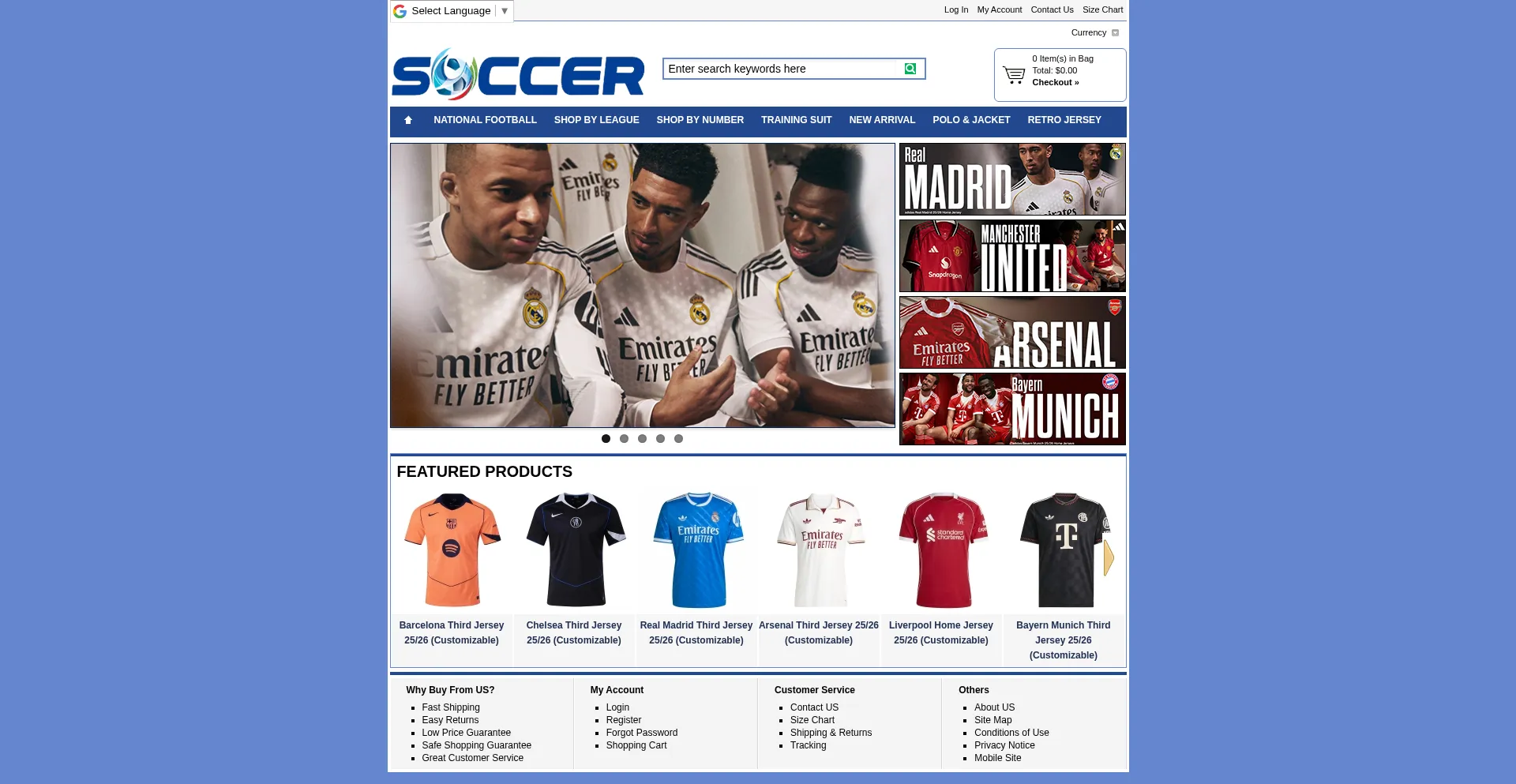 Website screenshot of Jerseyeuguu.com