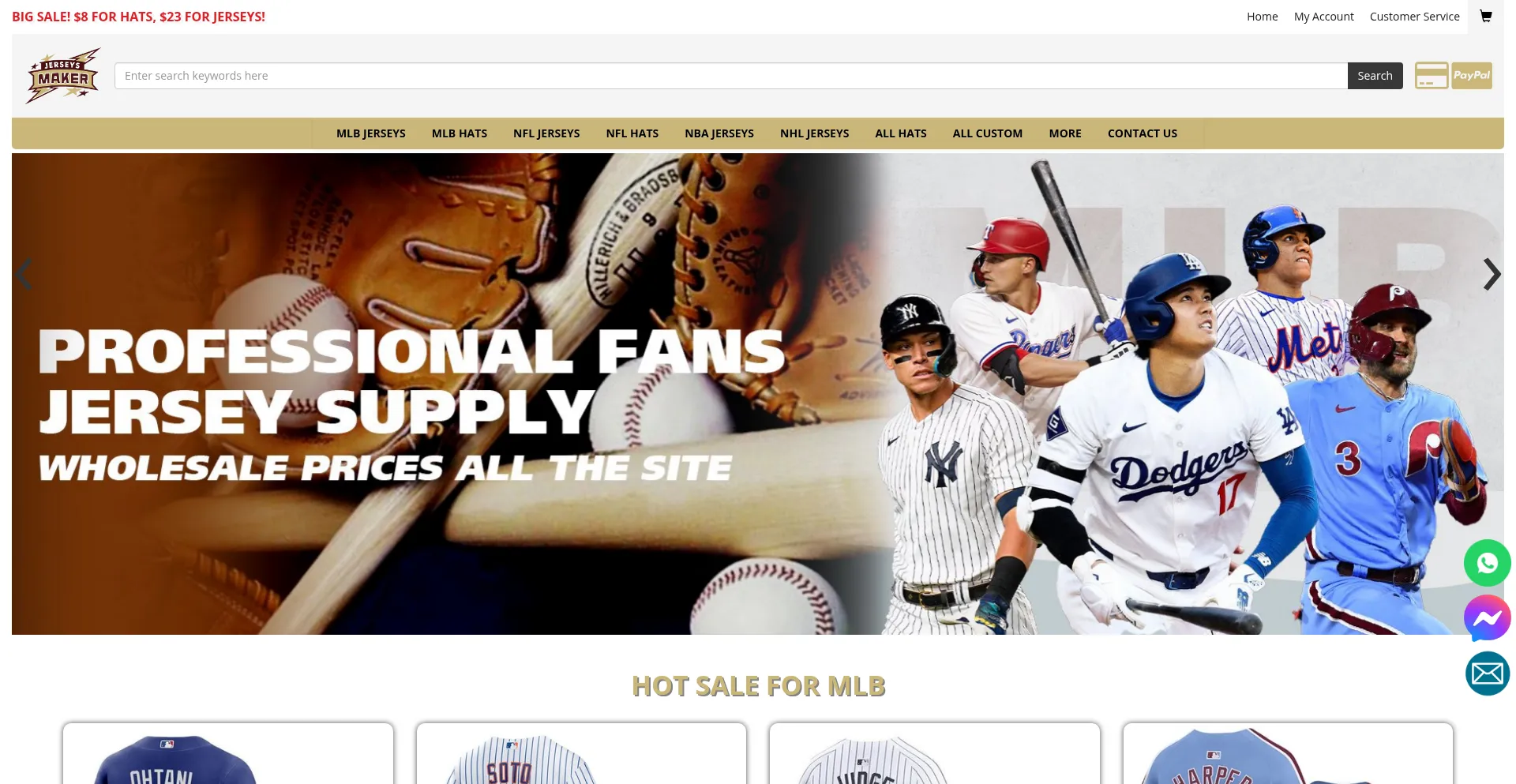 Website screenshot of Jerseysmaker.com.co