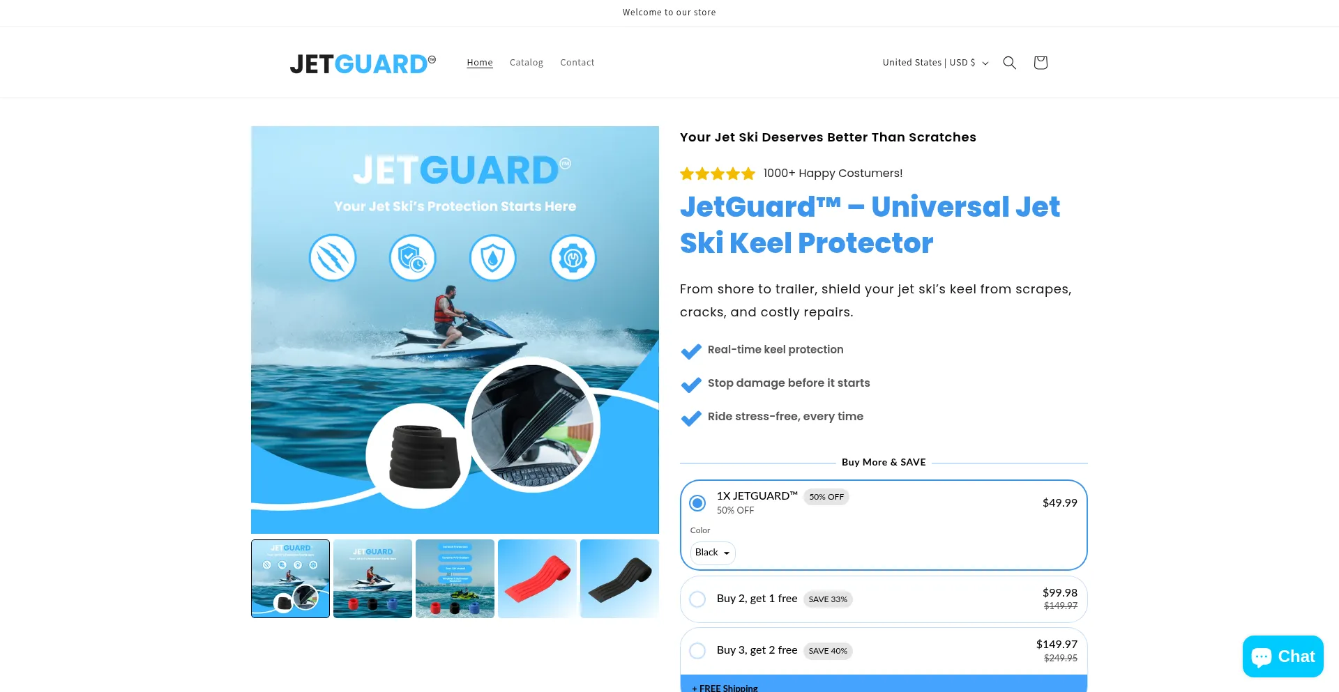 Website screenshot of Jet-guard.com