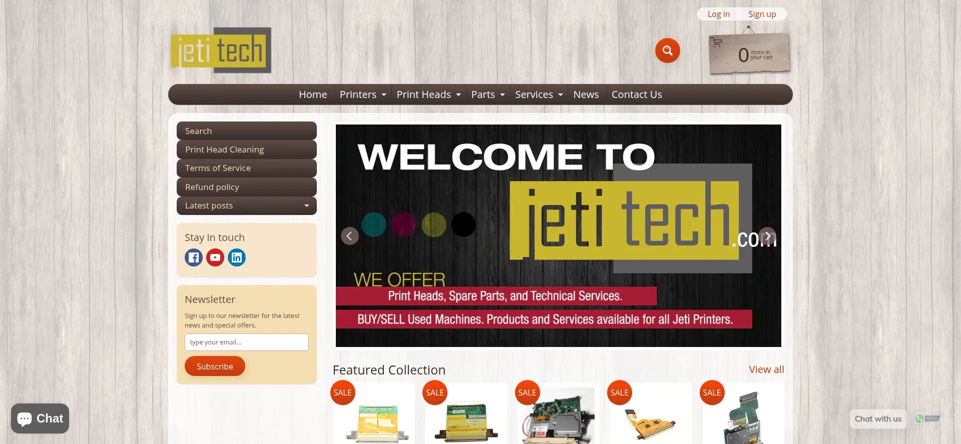 Website screenshot of Jetitech.com