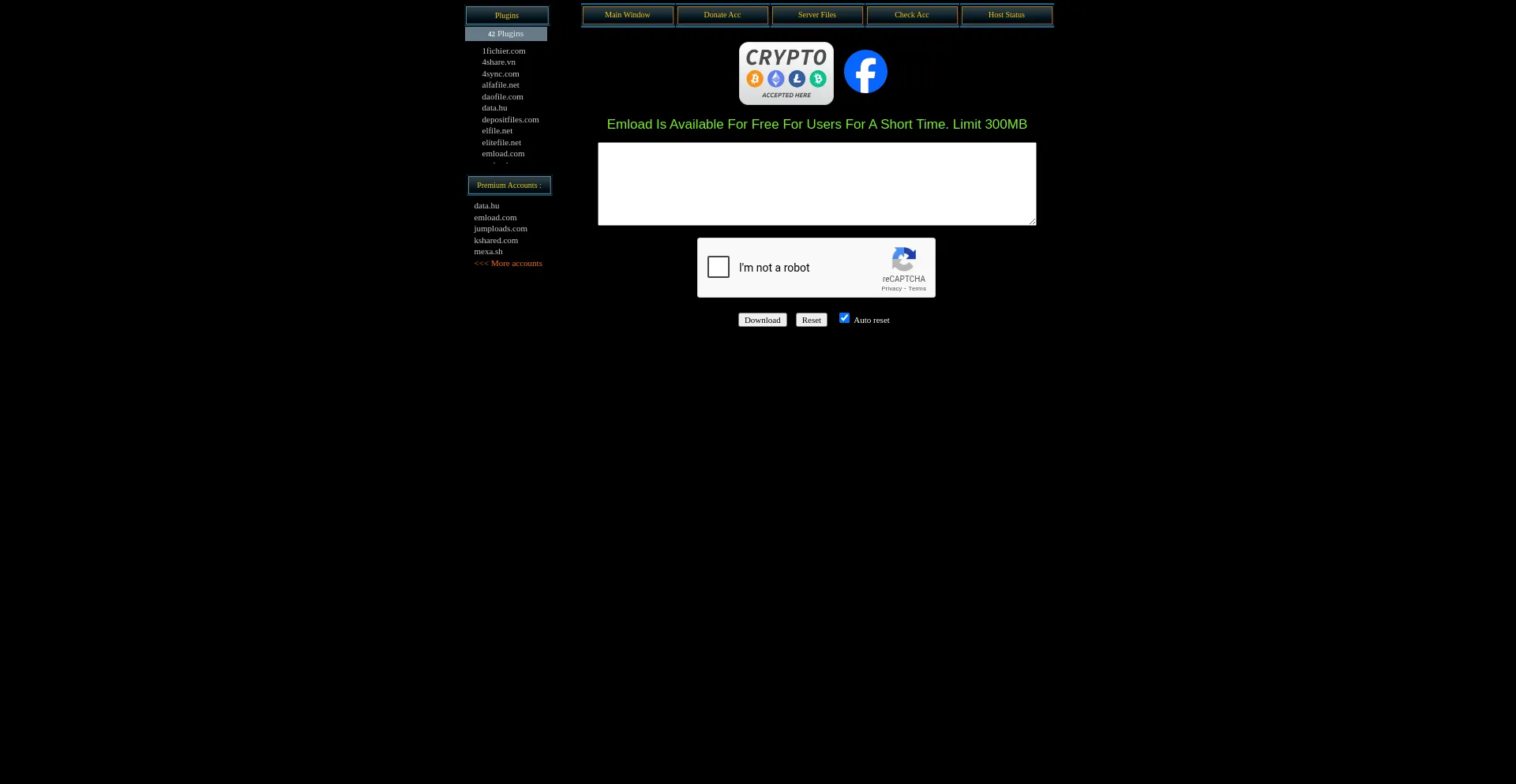 Website screenshot of Jetleech.net