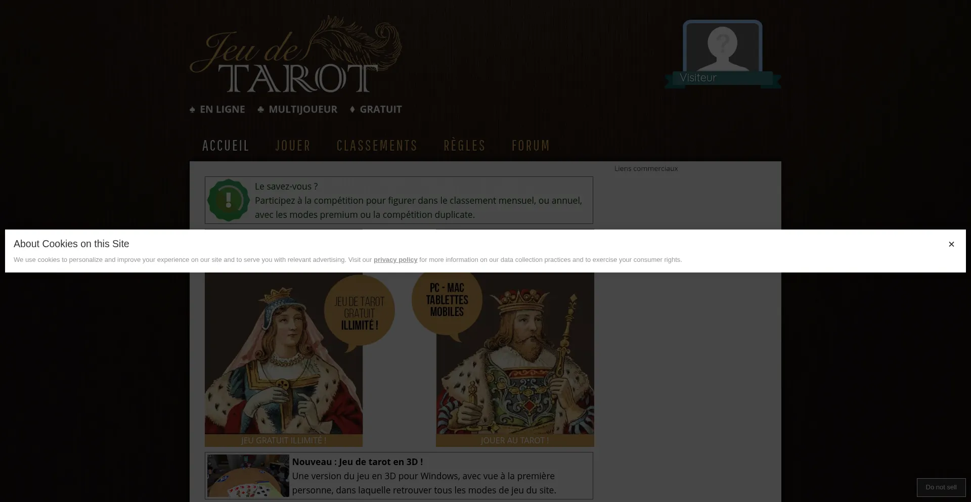 Jeu-tarot-en-ligne.com Screenshot