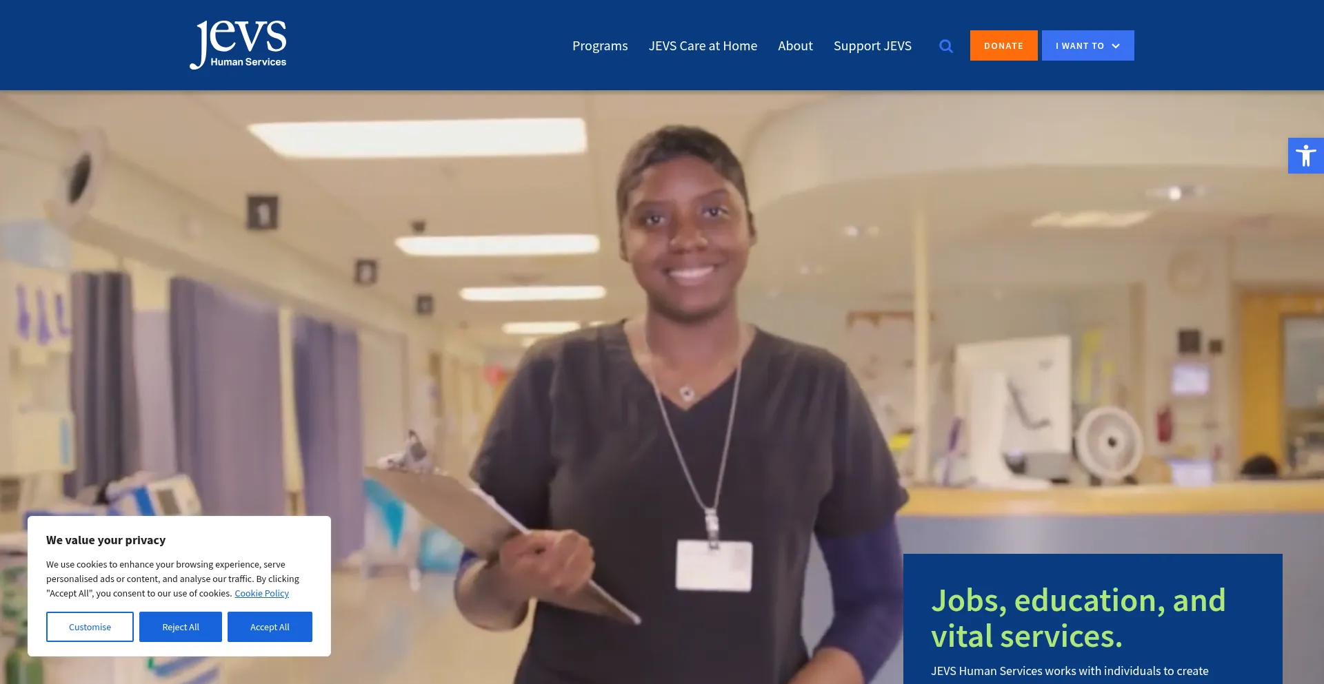 Jevshumanservices.org Screenshot