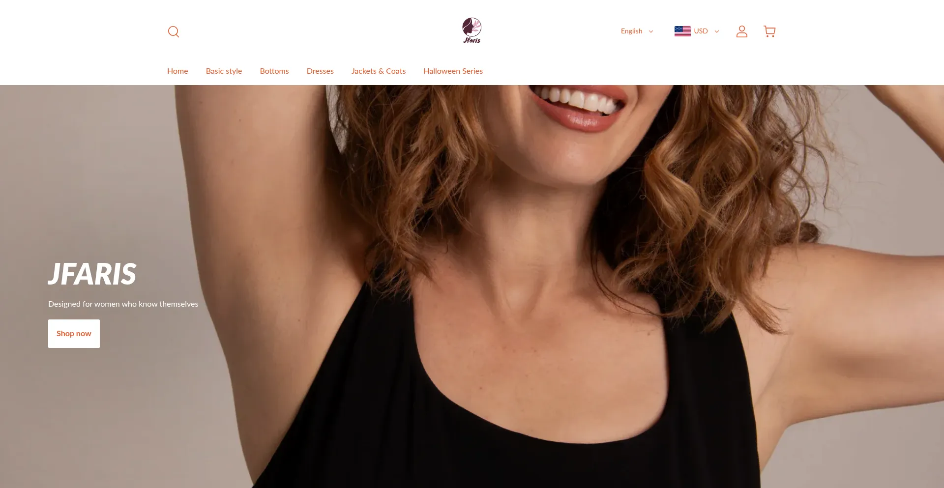 Website screenshot of Jfaris.com