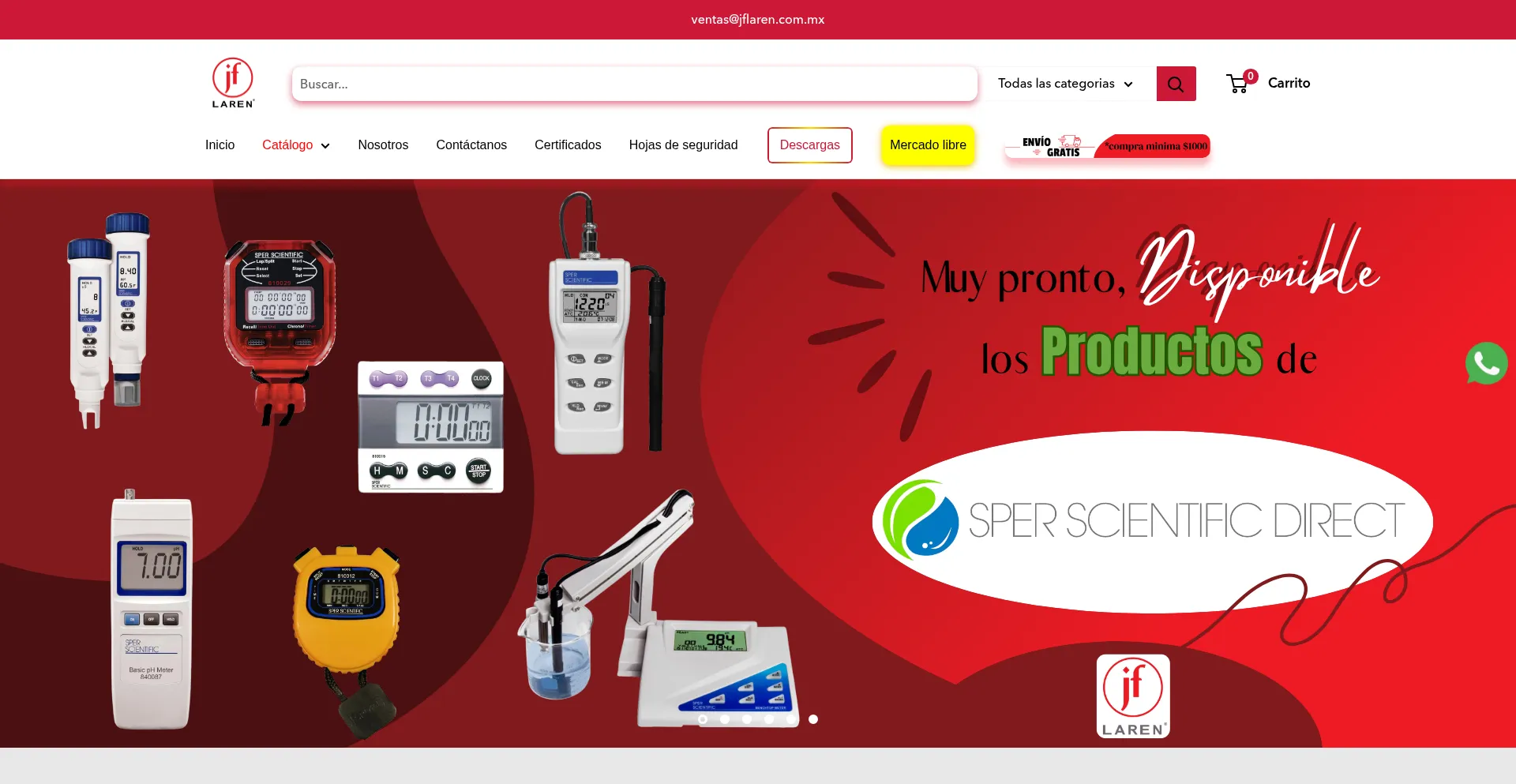 Website screenshot of Jflaren.com.mx