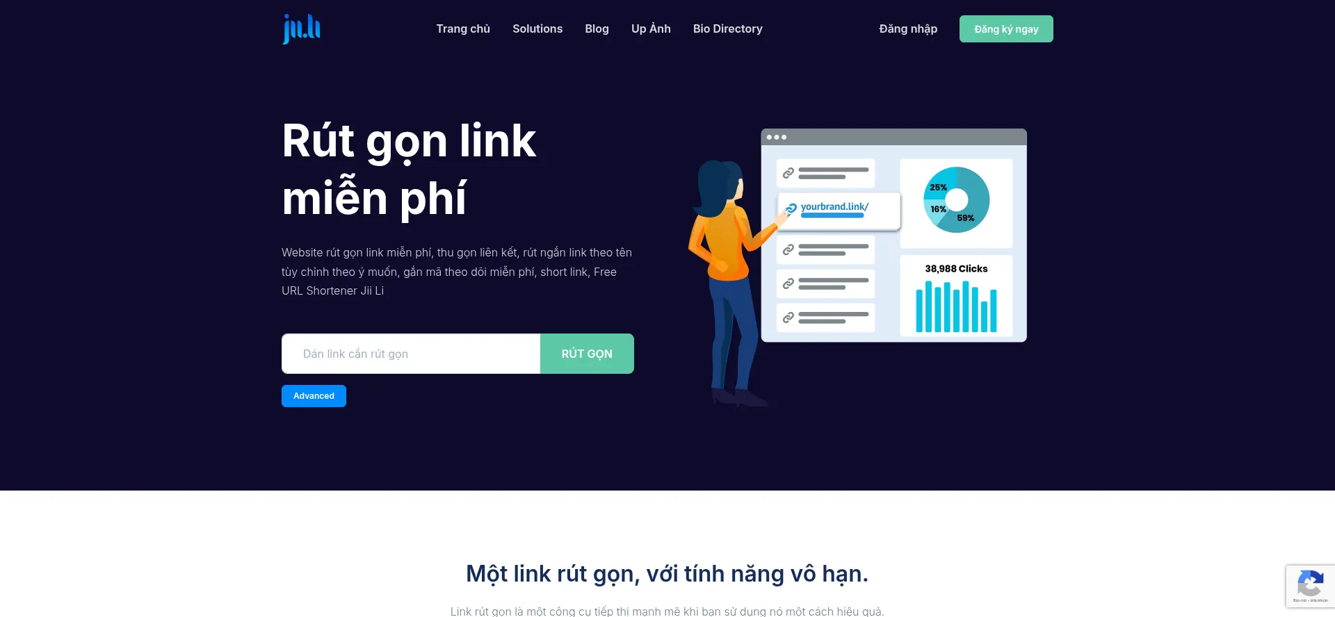 Website screenshot of Jii.li