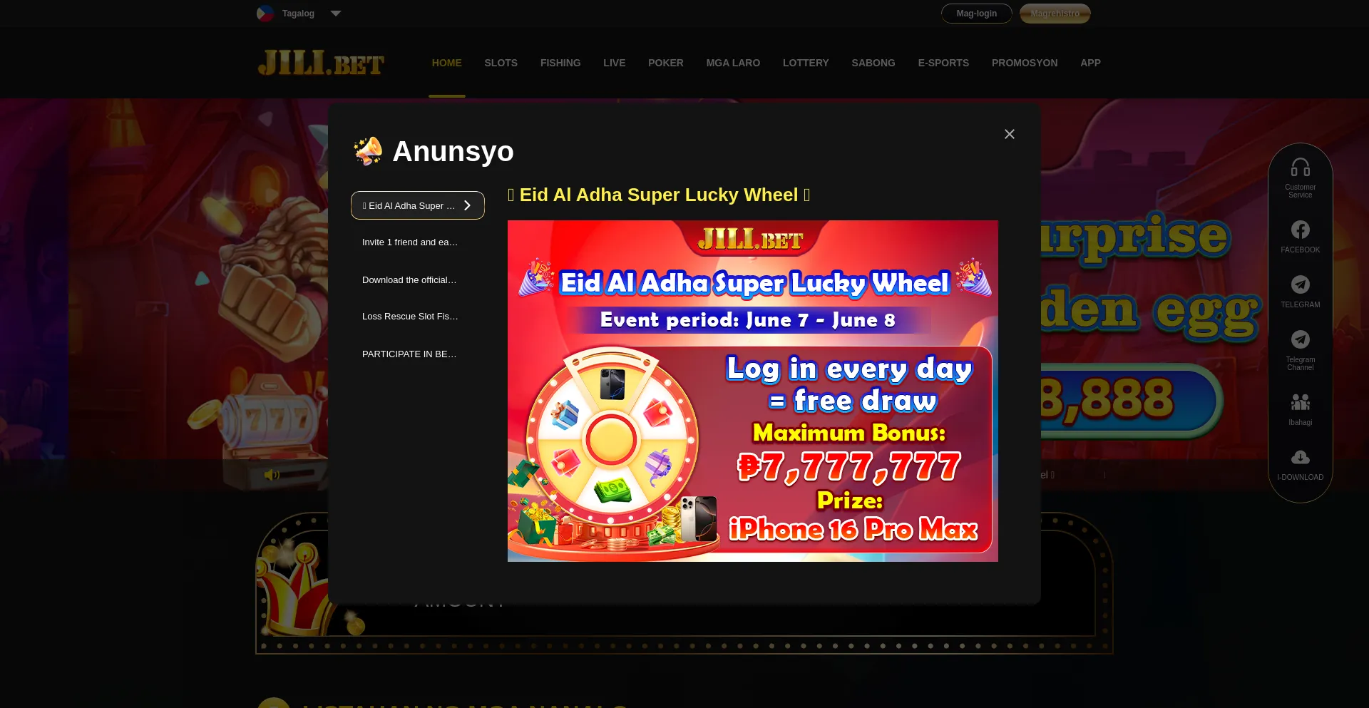 Website screenshot of Jili.ci