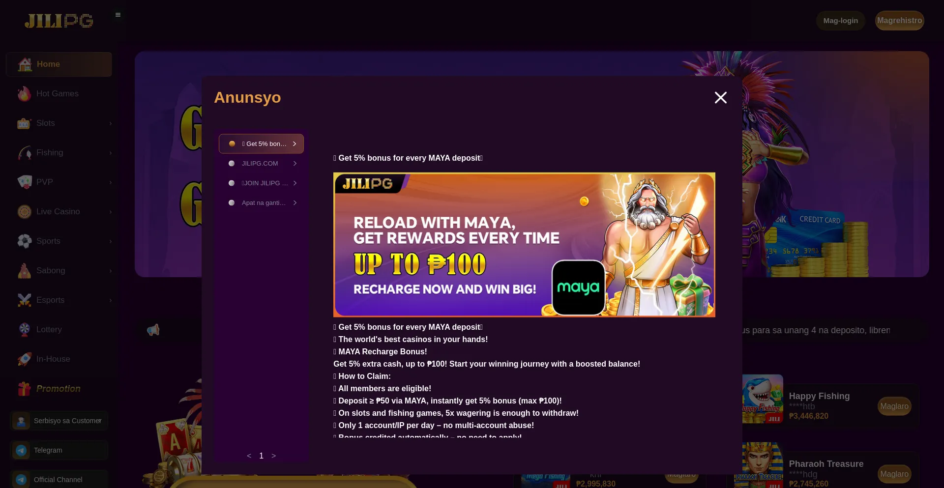 Website screenshot of Jilipg96.com