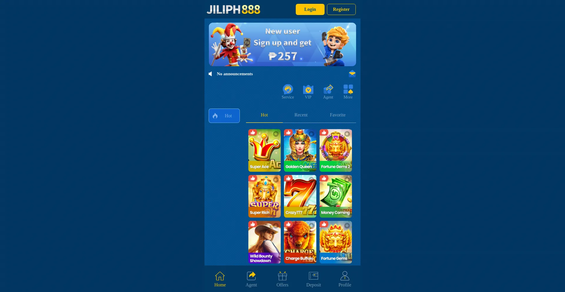 Website screenshot of Jiliph888.xyz