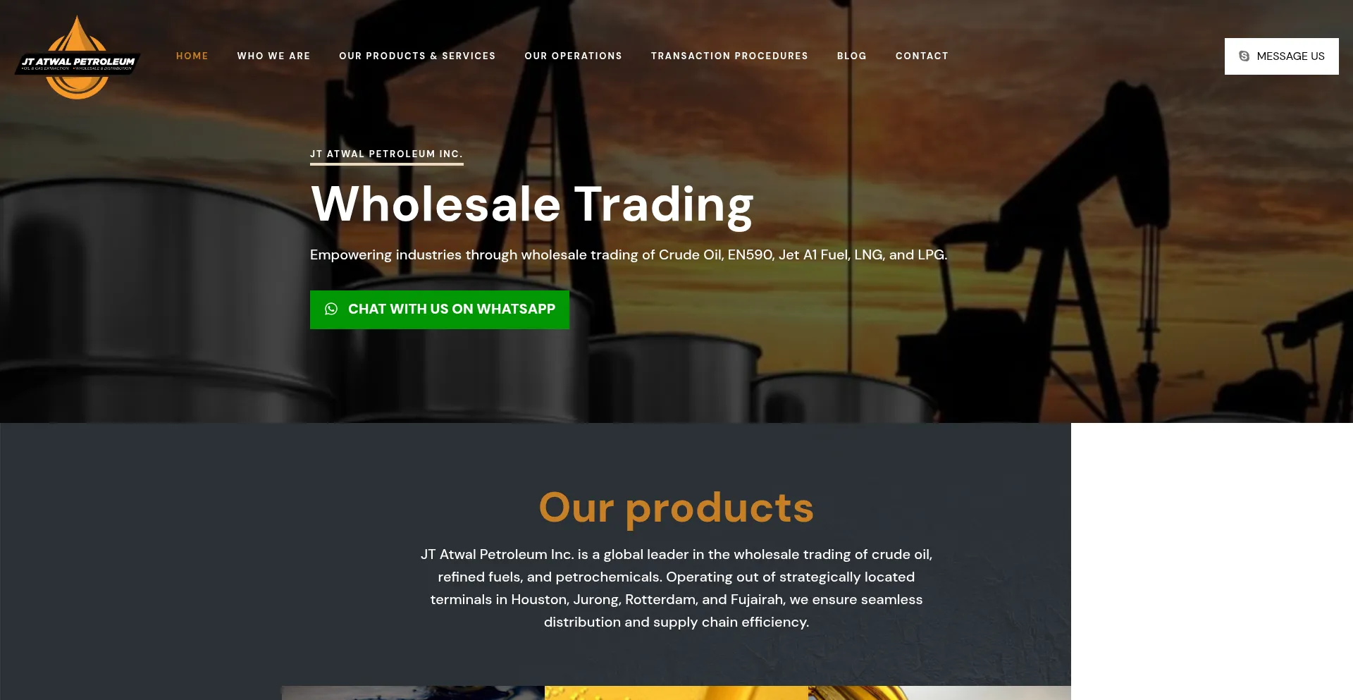 Website screenshot of Jitpm.com
