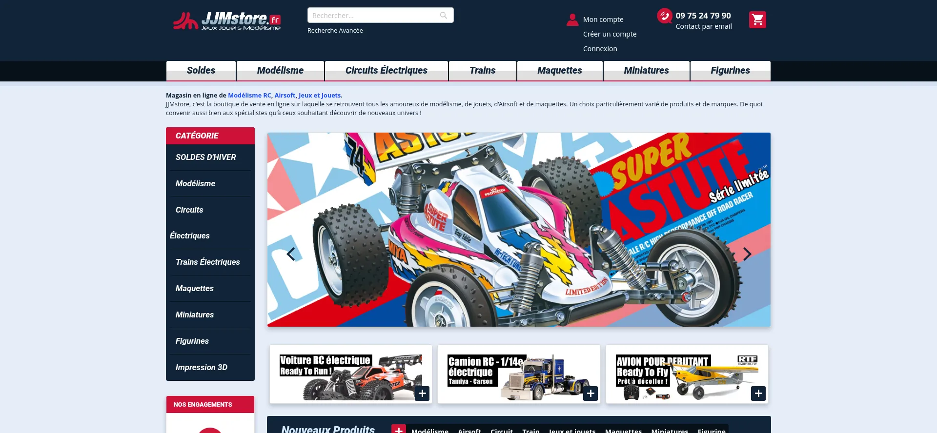 Website screenshot of Jjmstore.fr