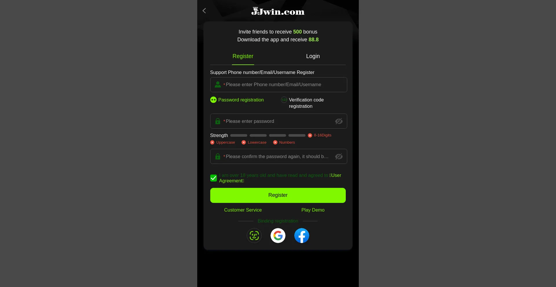 Website screenshot of Jjwin.ai