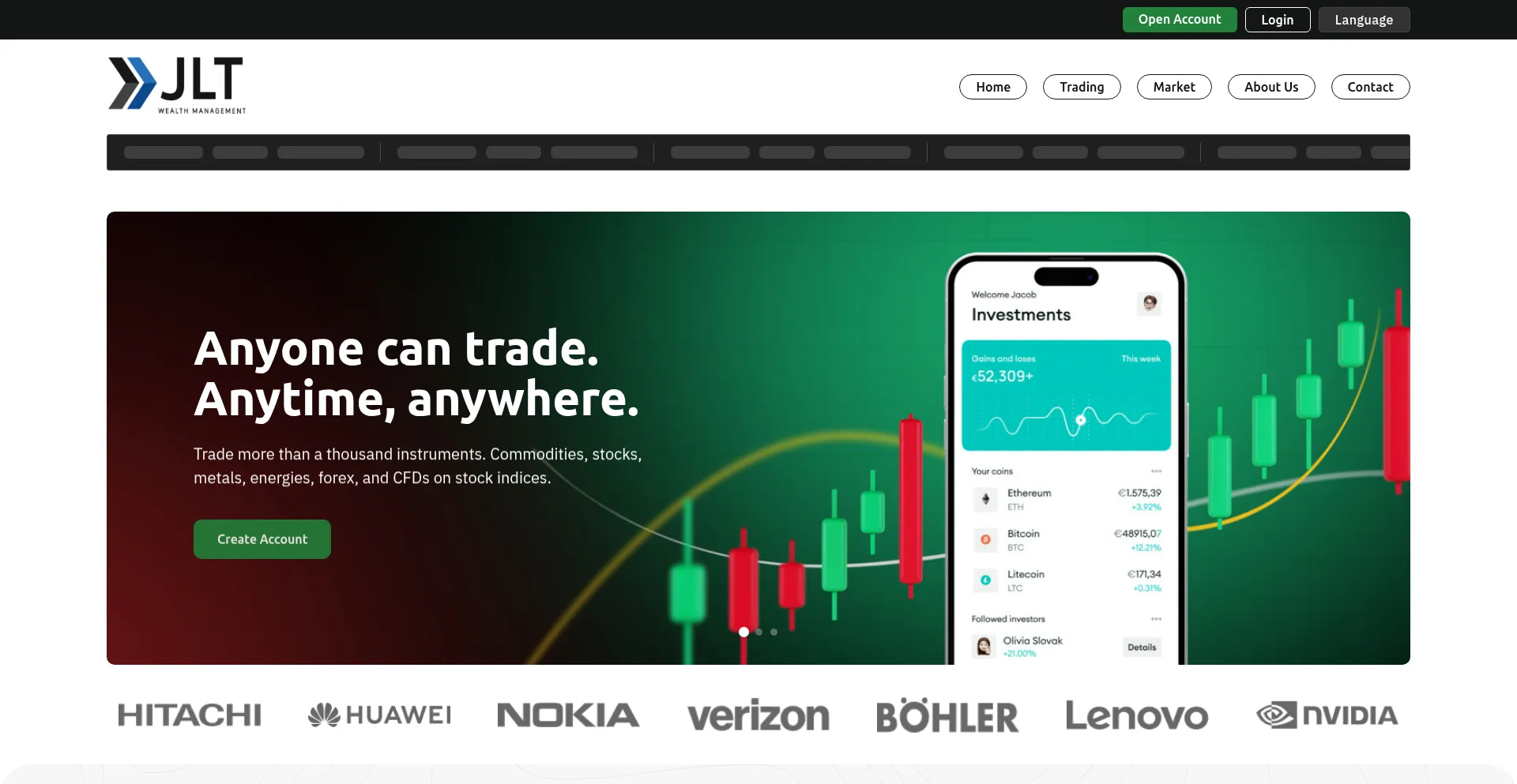 Website screenshot of Jltwmltd.com
