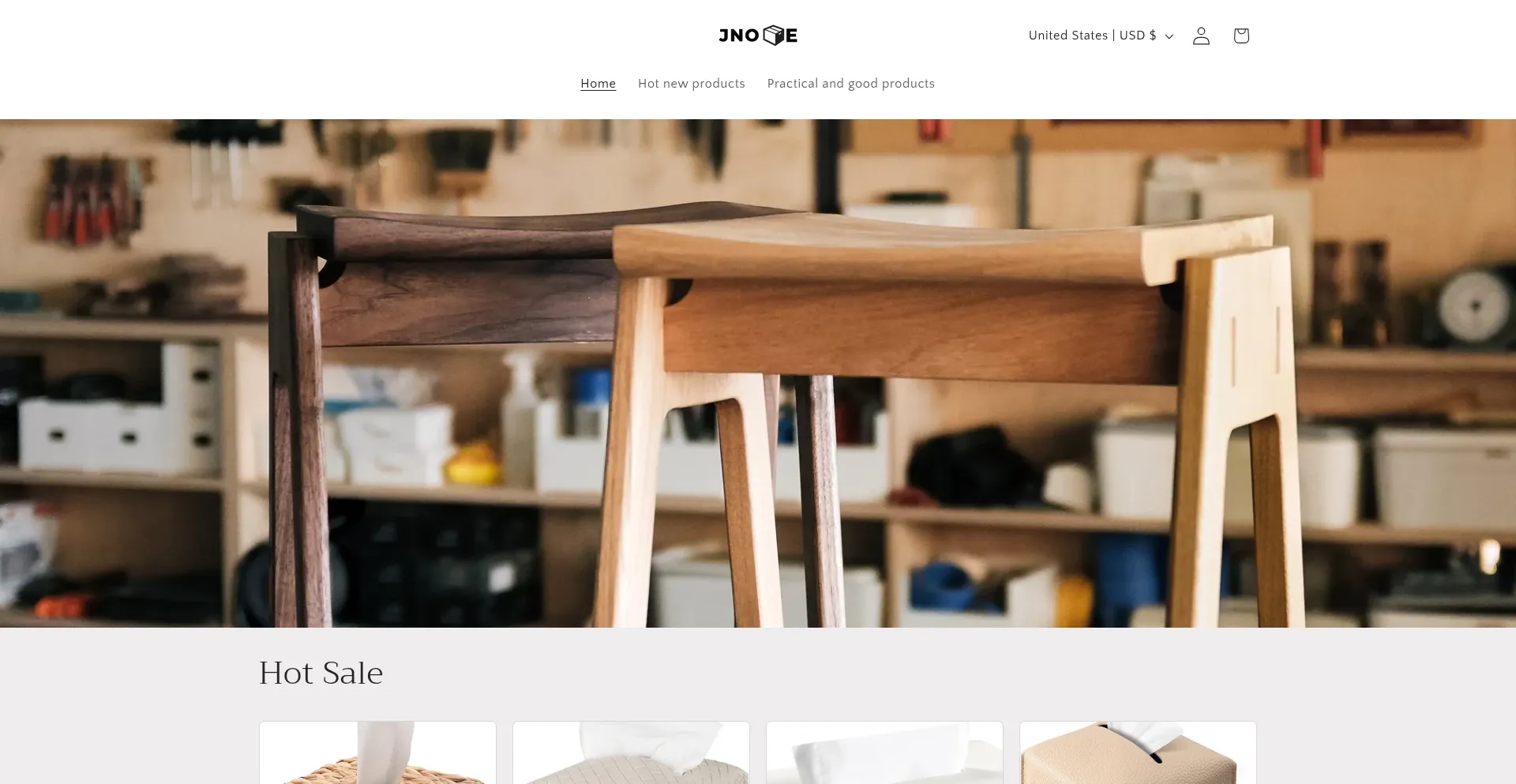 Website screenshot of Jnoecommerce.com