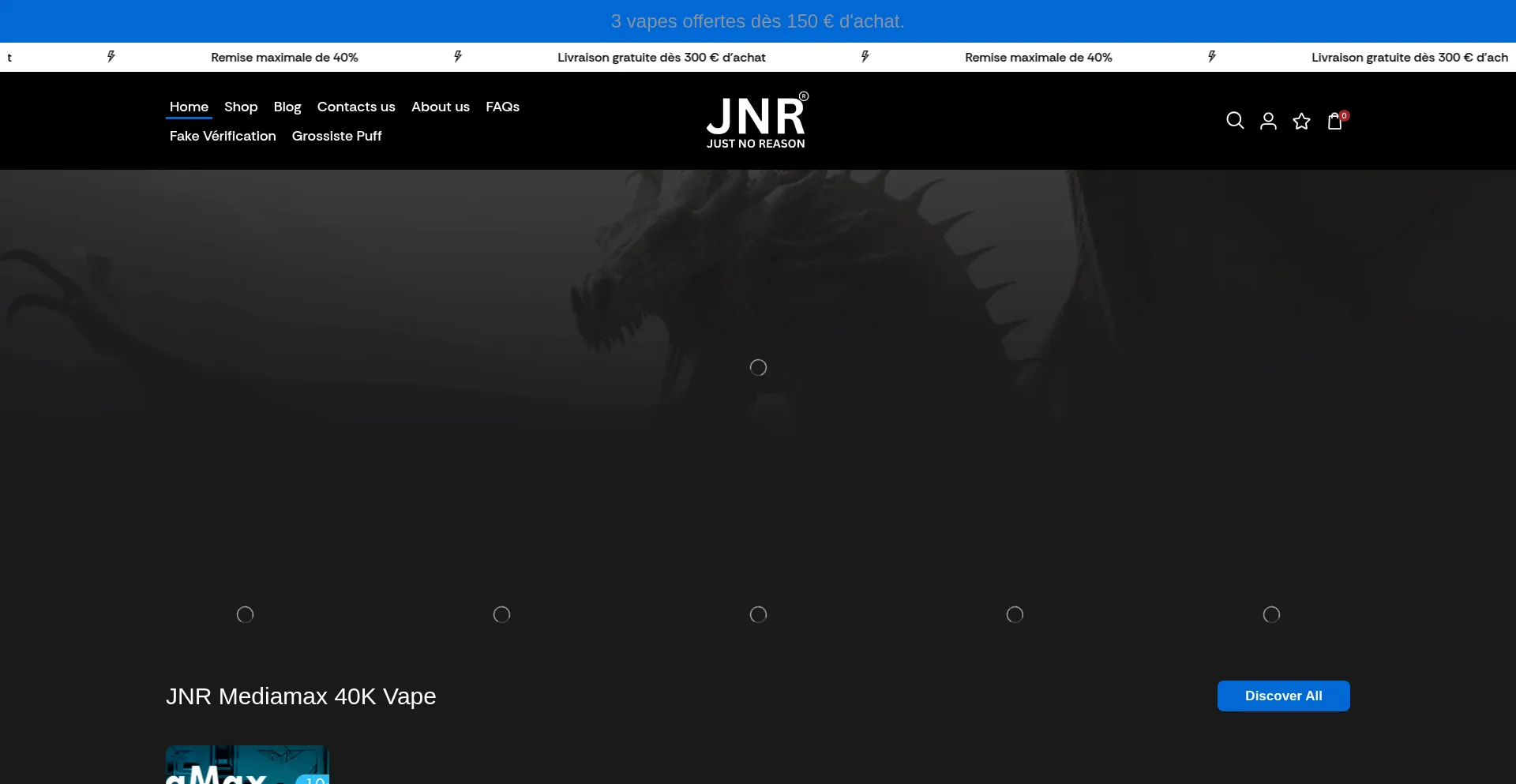 Website screenshot of Jnrpuff.com