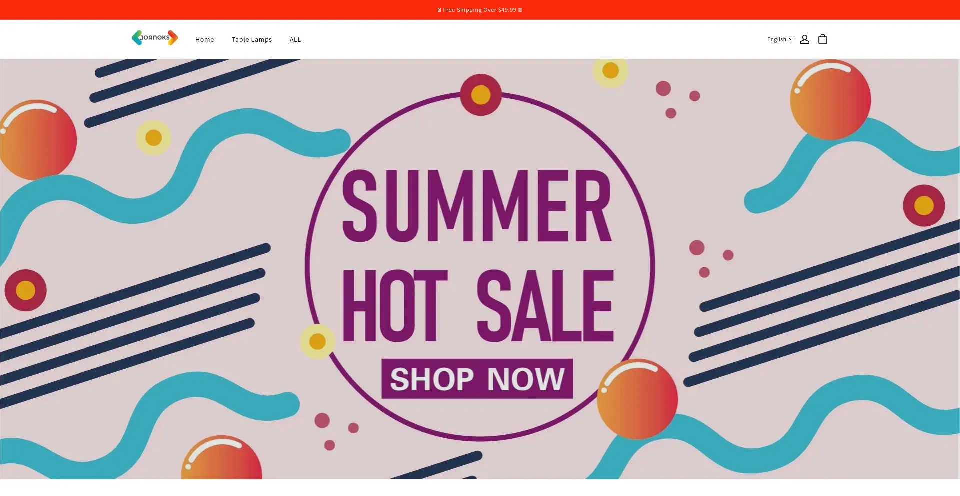 Website screenshot of Joanoks.com