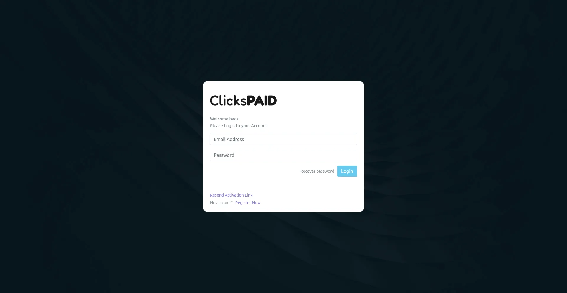 Website screenshot of Jobs.clickspaid.com