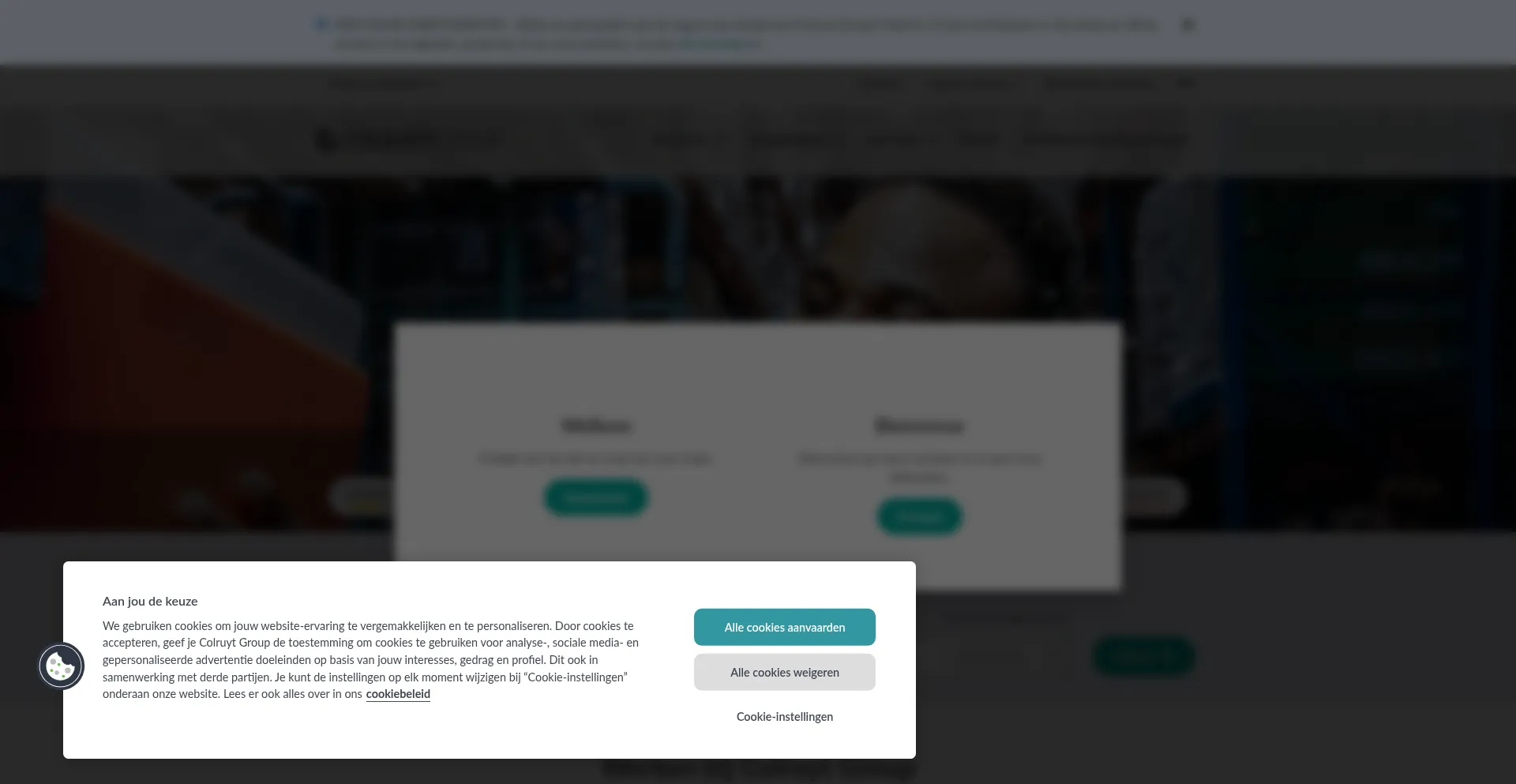 Website screenshot of Jobs.colruytgroup.com