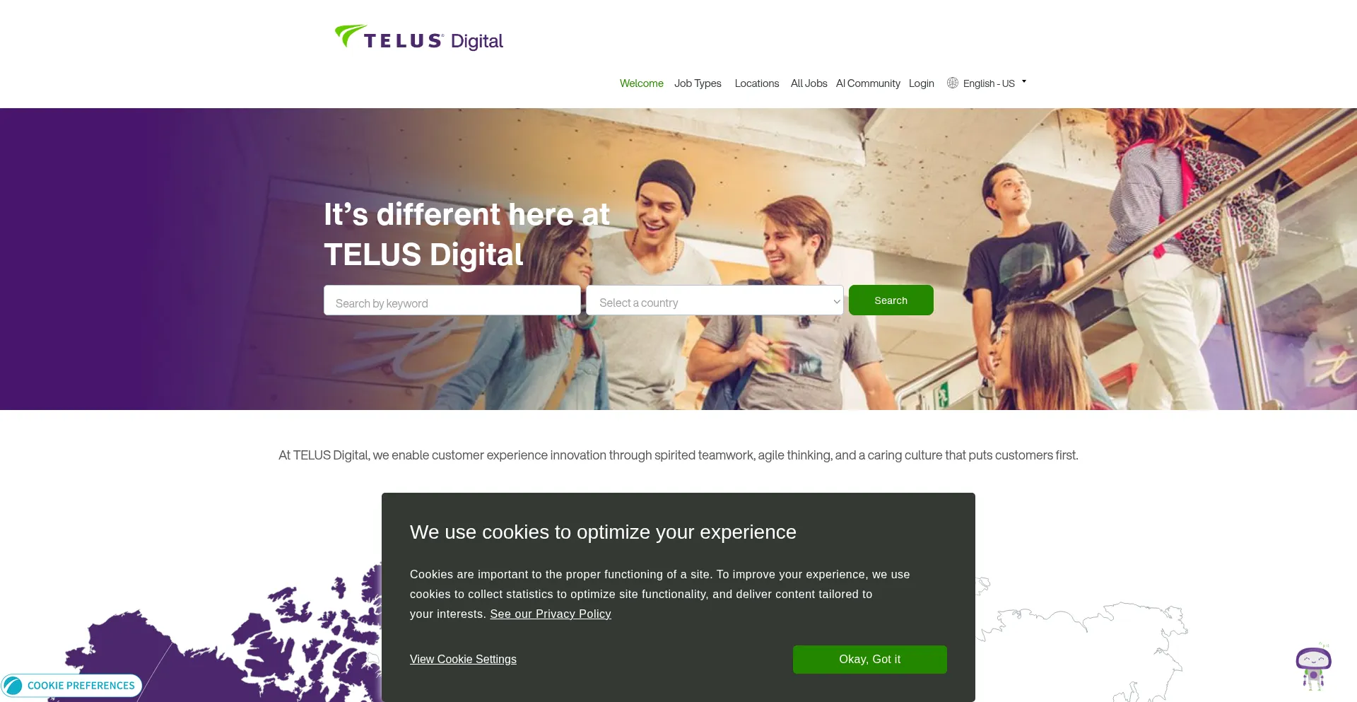 Jobs.telusdigital.com Screenshot