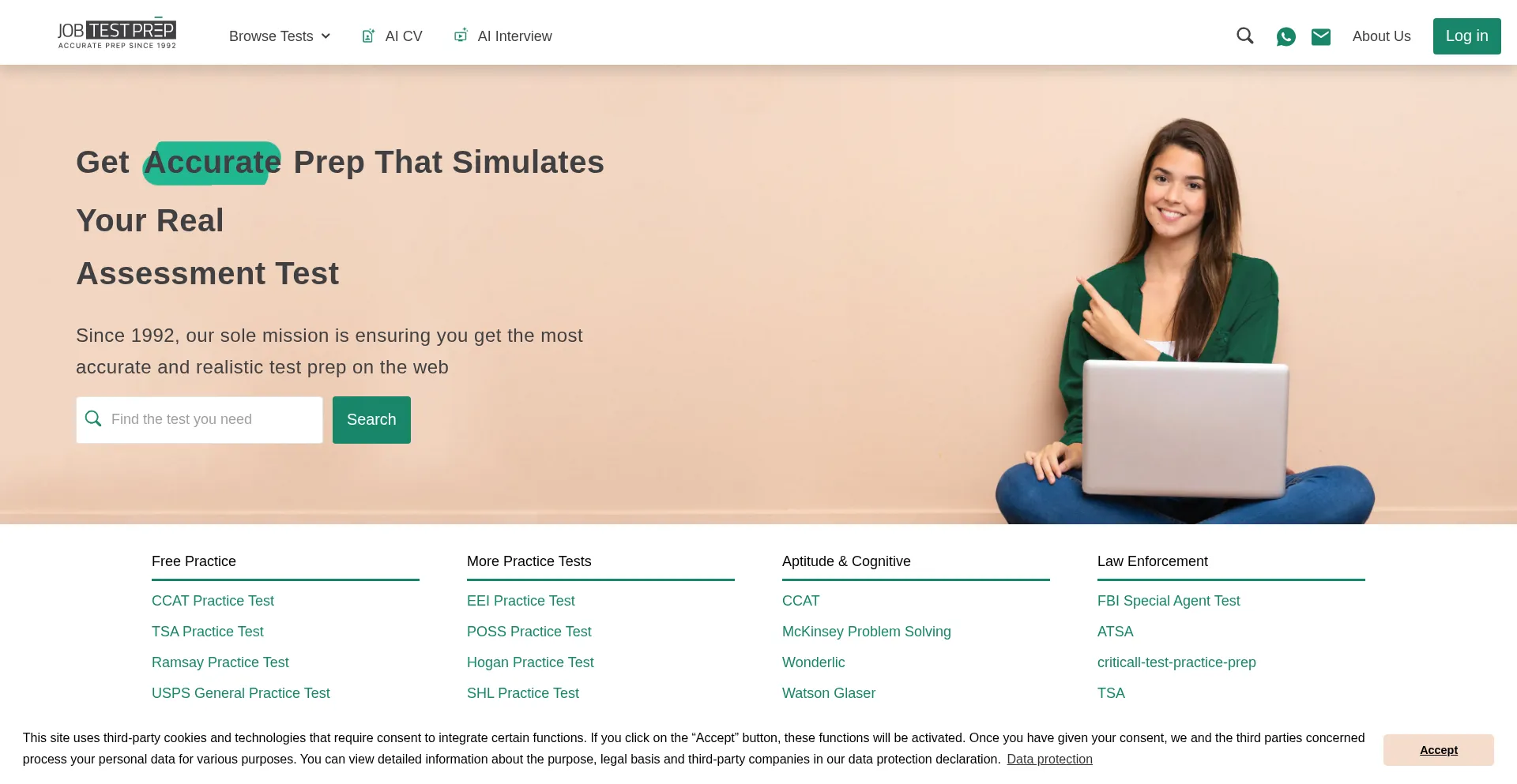 Jobtestprep.com Screenshot
